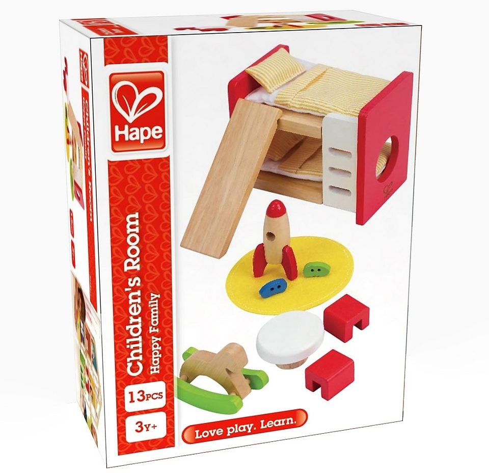 Hape Puppenhausmöbel »Kinderzimmer«, (Set, 14 tlg.)