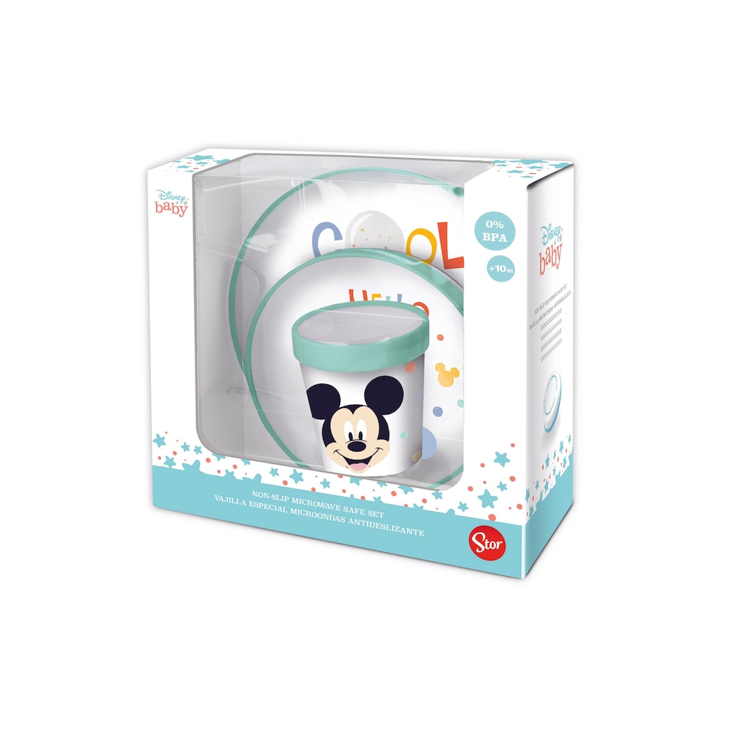 Kindergeschirr-Set »Stor Kindergeschirrset Mickey Mouse«, (3 tlg.)