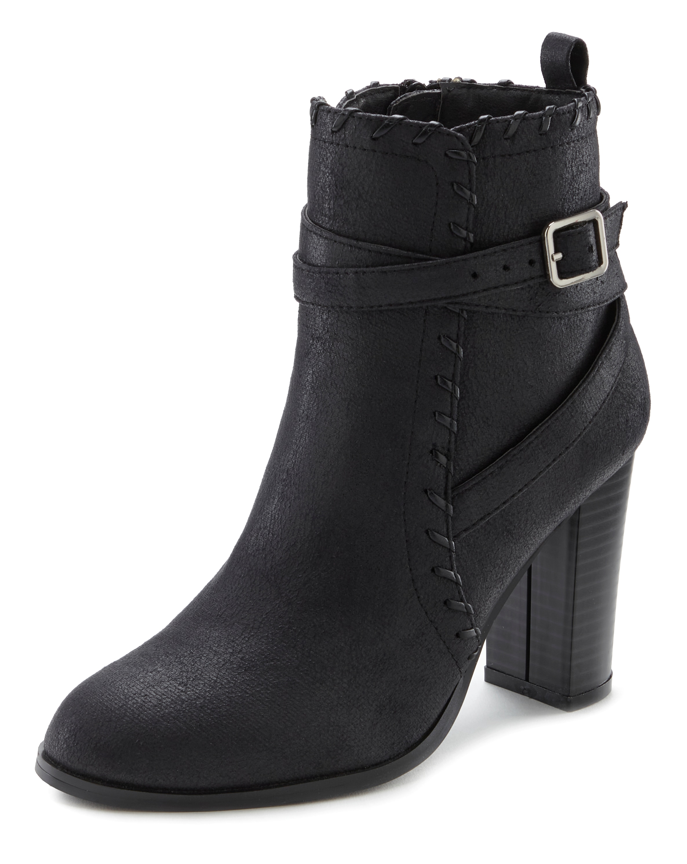 LASCANA High-Heel-Stiefelette, im Vintage-Look mit bequemen Blockabsatz, Ankle Boot, Stiefel