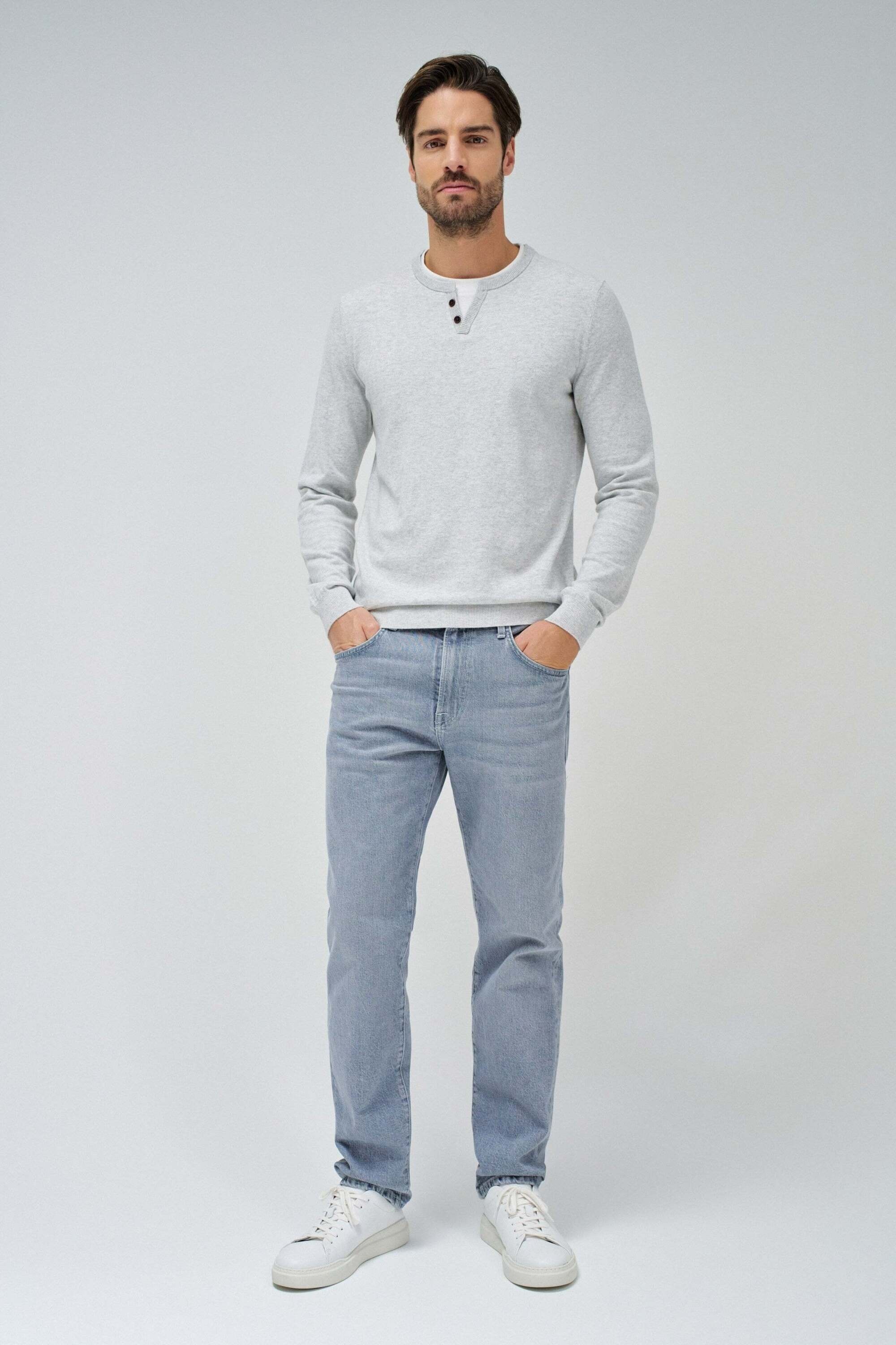 Salsa Strickpullover »Salsa Jeans Pullover Knit Henley W/ Collar Jersey Details«