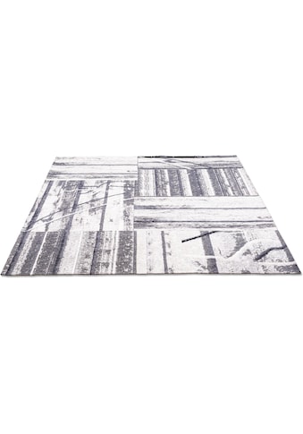 Sansibar Teppich »Keitum 010«, rechteckig, Flachgewebe, modernes Holz Design, Motiv,... kaufen
