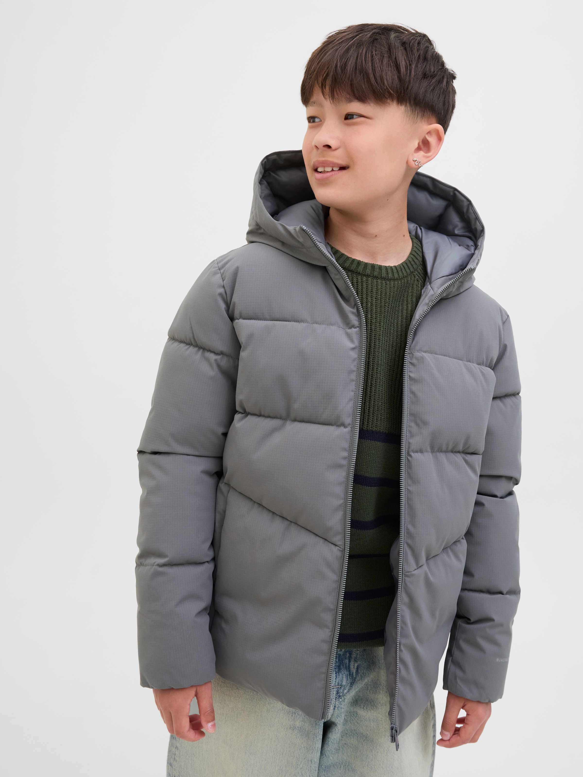 Jack & Jones Junior Steppjacke »JJGLOBAL PUFFER JACKET JNR«, mit Kapuze