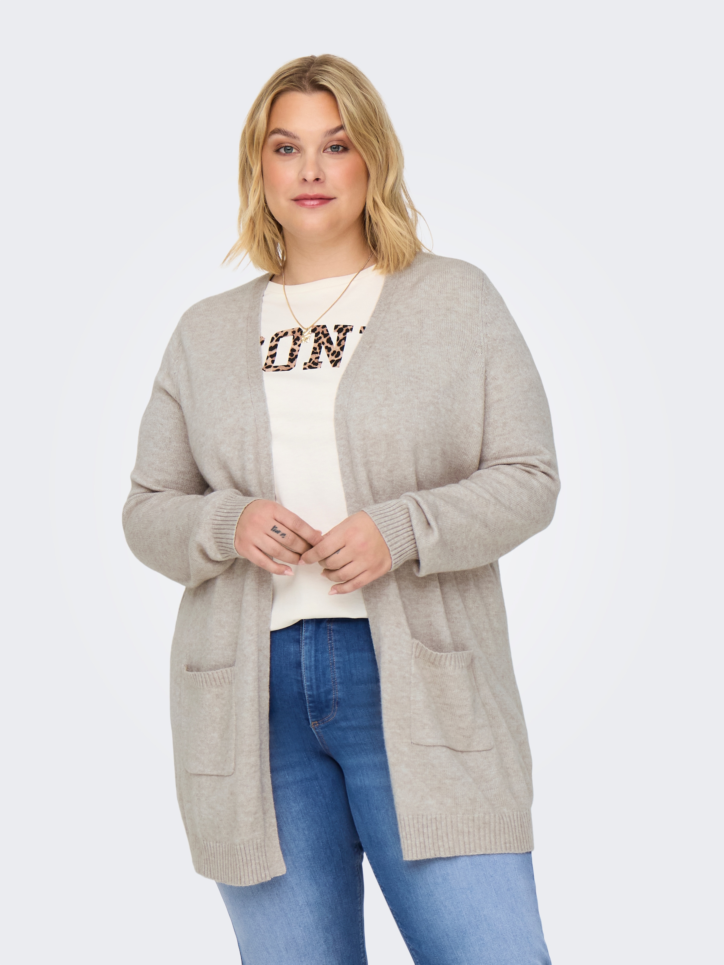 ONLY CARMAKOMA Strickjacke »CARESLY L/S OPEN CARDIGAN NOOS KNT«