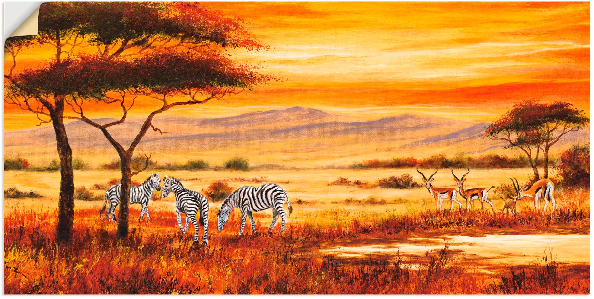 kaufen Wandaufkleber Afrika, oder versch. I«, online als Alubild, (1 | St.), Poster Leinwandbild, Wandbild »Afrikanische Landschaft in Jelmoli-Versand Grössen Artland