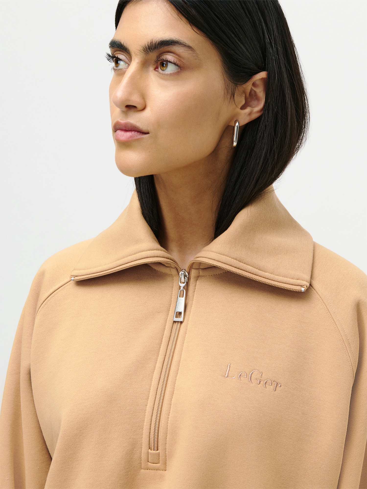 LeGer Sweatshirt »Meret, LeGer by Lena Gercke«, cropped, mit Stehkragen