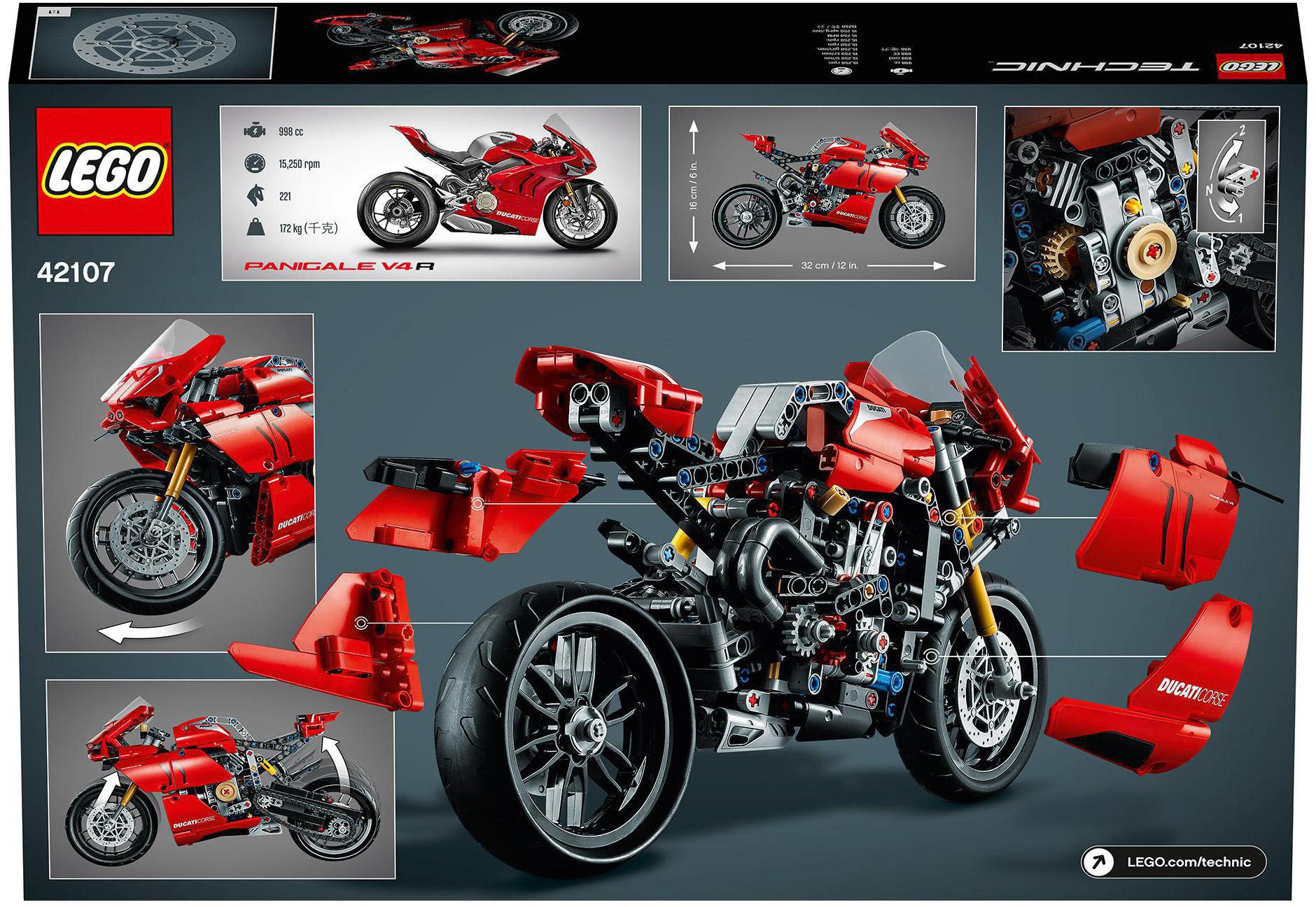 ✵ LEGO® Konstruktionsspielsteine »Ducati Panigale V4 R (42107), LEGO®  Technic«, (646 St.), Made in Europe günstig entdecken