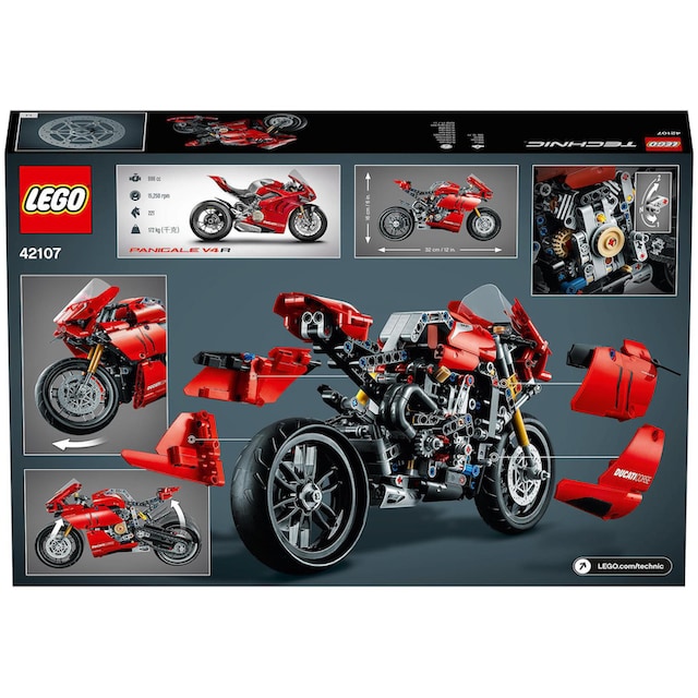 ✵ LEGO® Konstruktionsspielsteine »Ducati Panigale V4 R (42107), LEGO®  Technic«, (646 St.), Made in Europe günstig entdecken