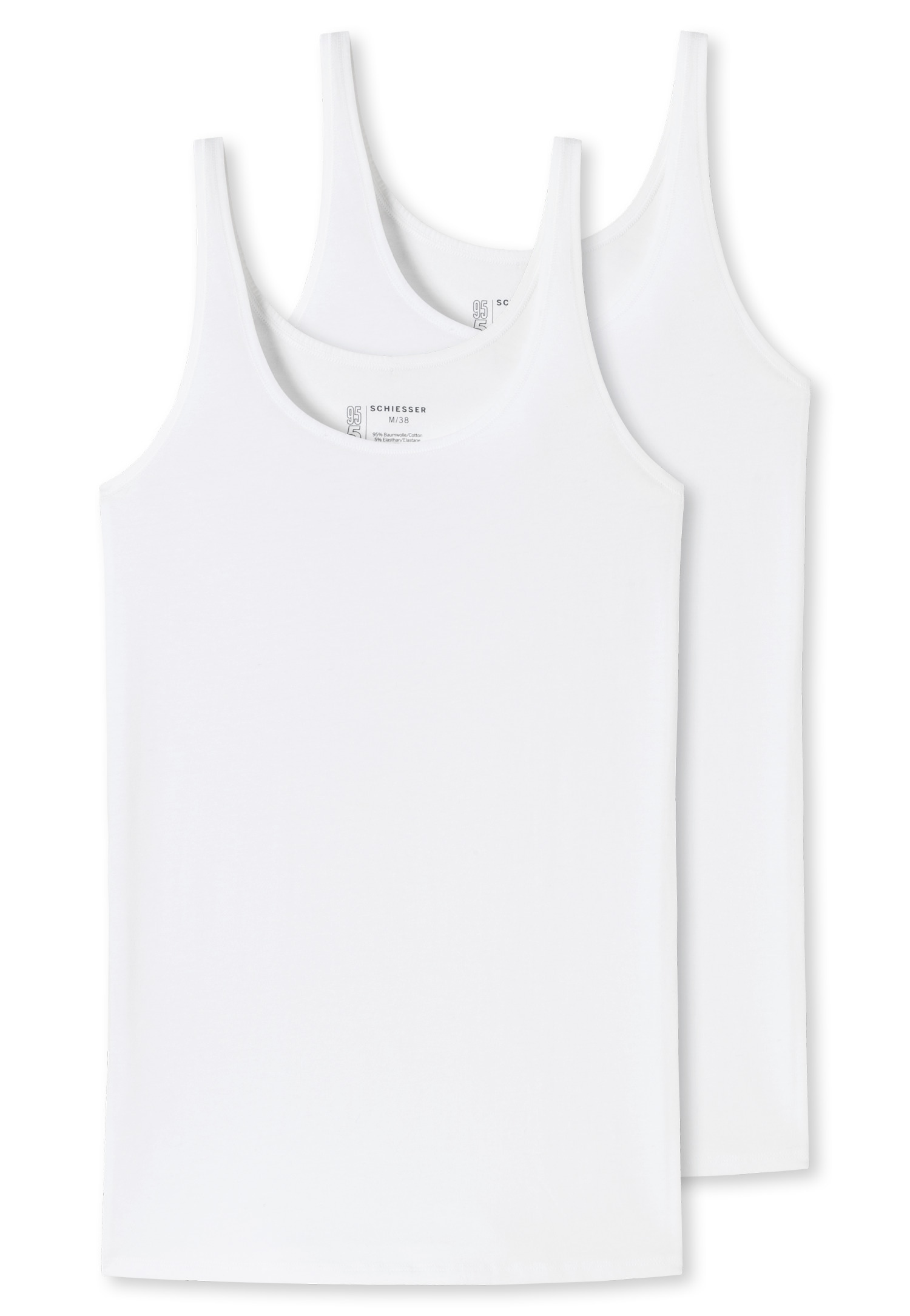 Schiesser Trägertop "95/5" Single-Jersey Qualität, Rundhalsausschnitt, Cotton-Mix