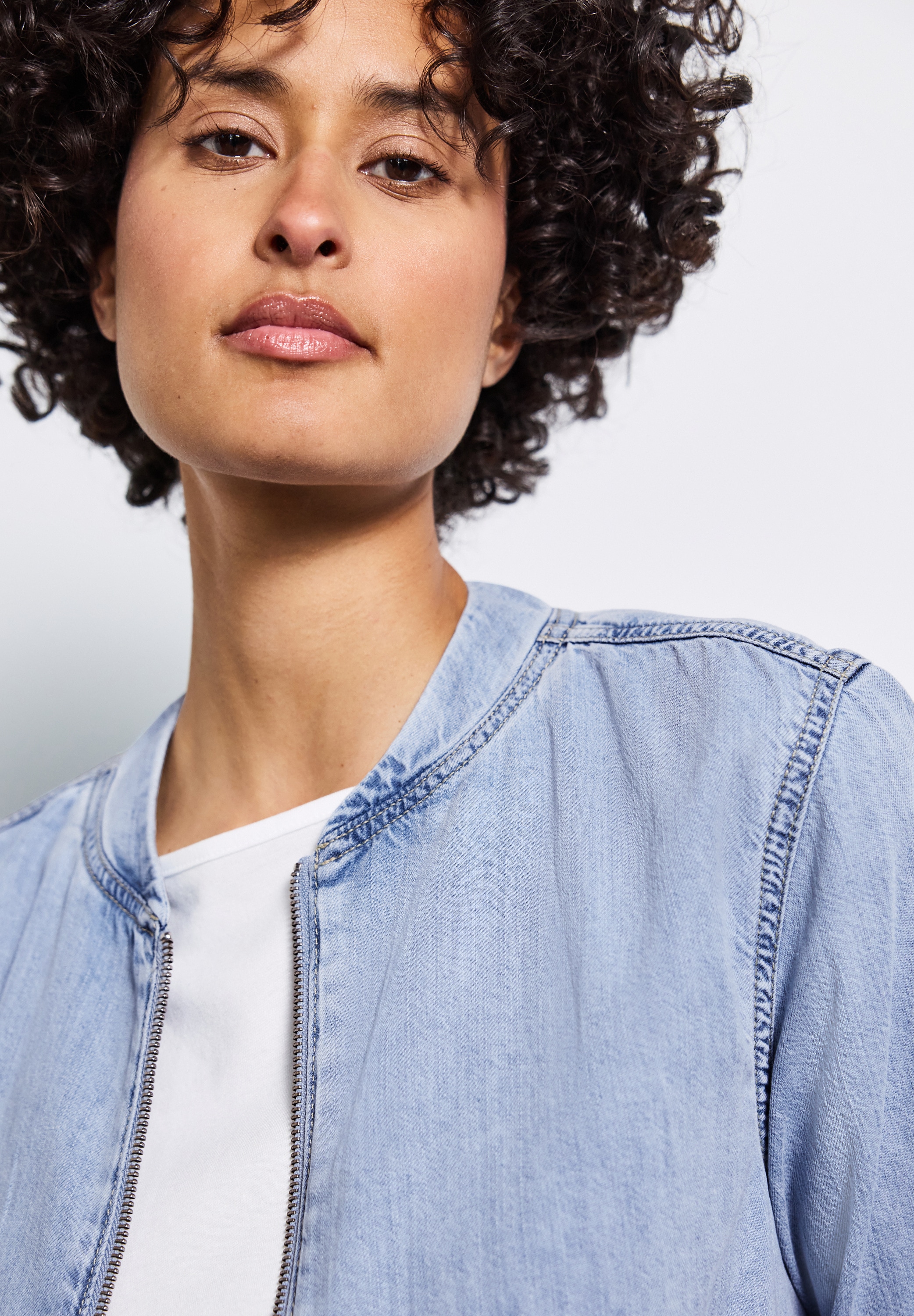 STREET ONE Blouson, ohne Kapuze, Jeans/Denim mit seitlichen Taschen