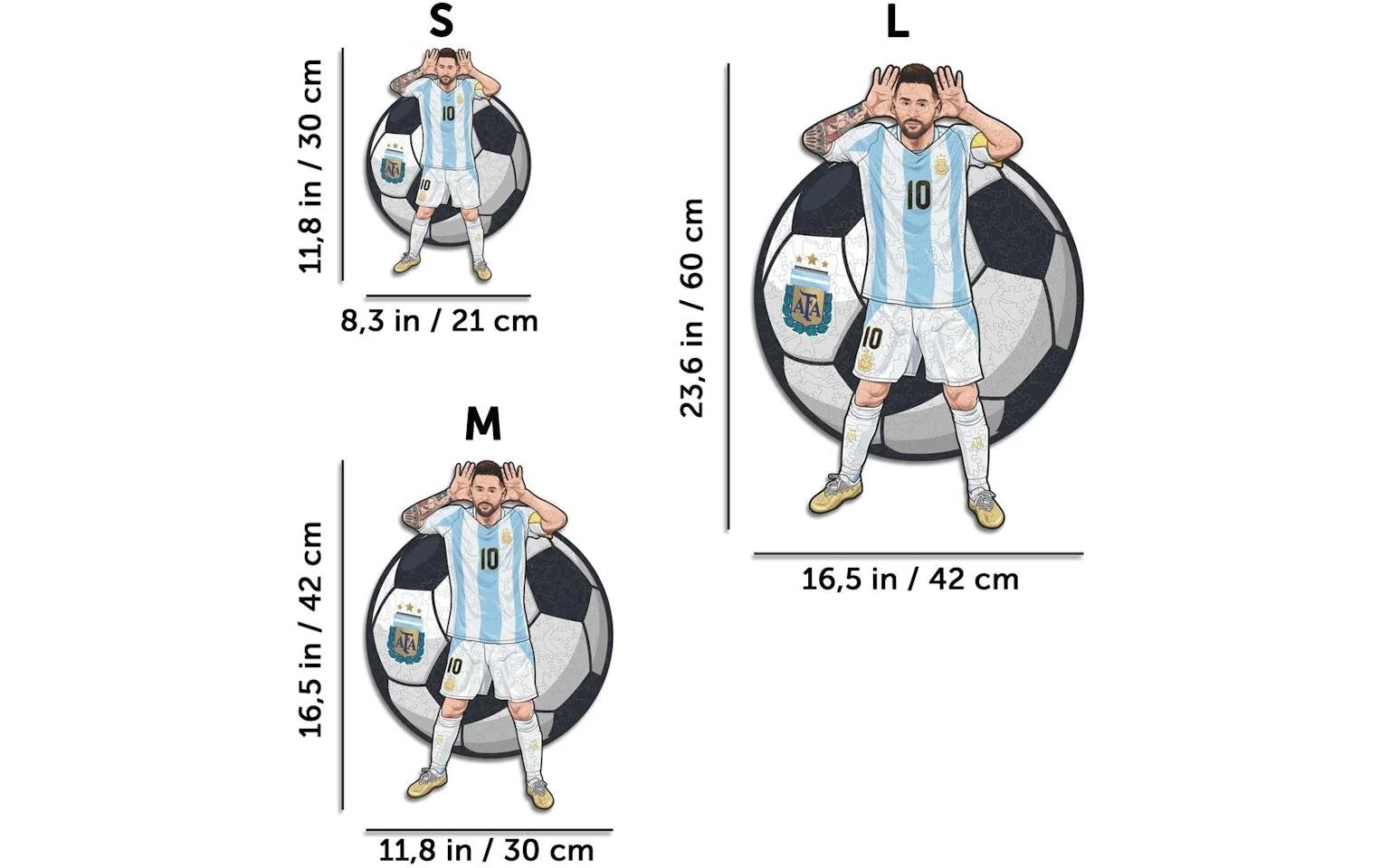Puzzle »Iconic Lionel Messi (Argentina)«, Holzart: Birke (Herkunftsland: China)