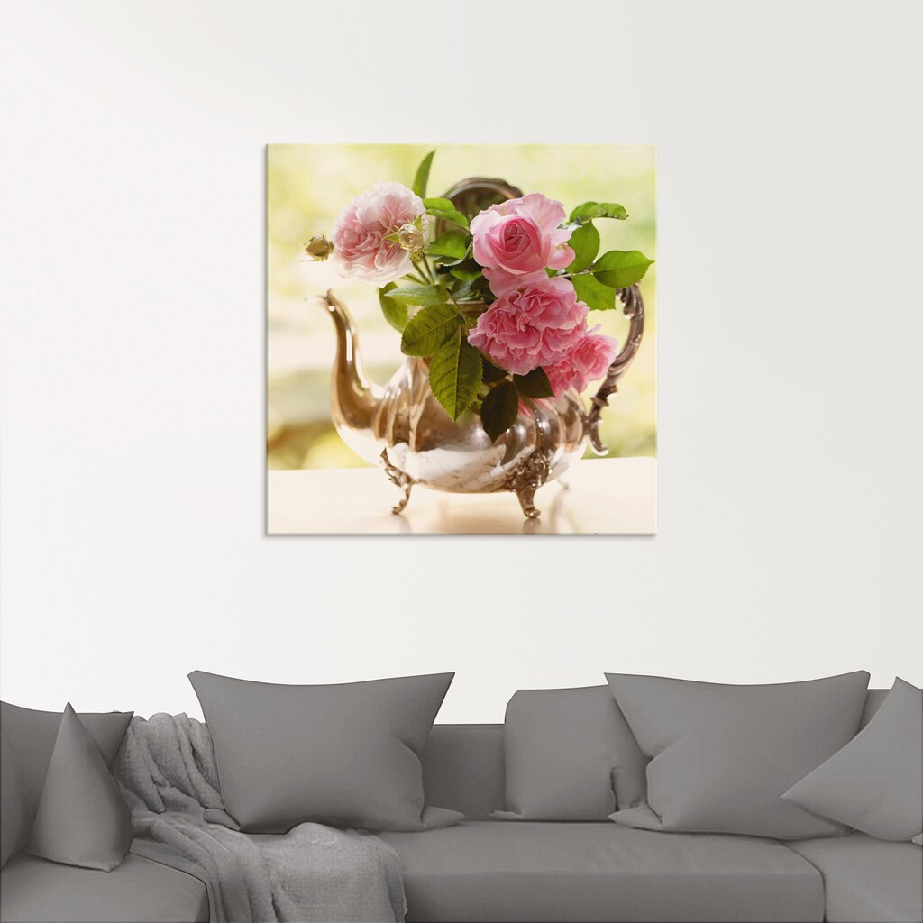 Artland Glasbild »Rosen Romance«, Blumen, (1 St.)