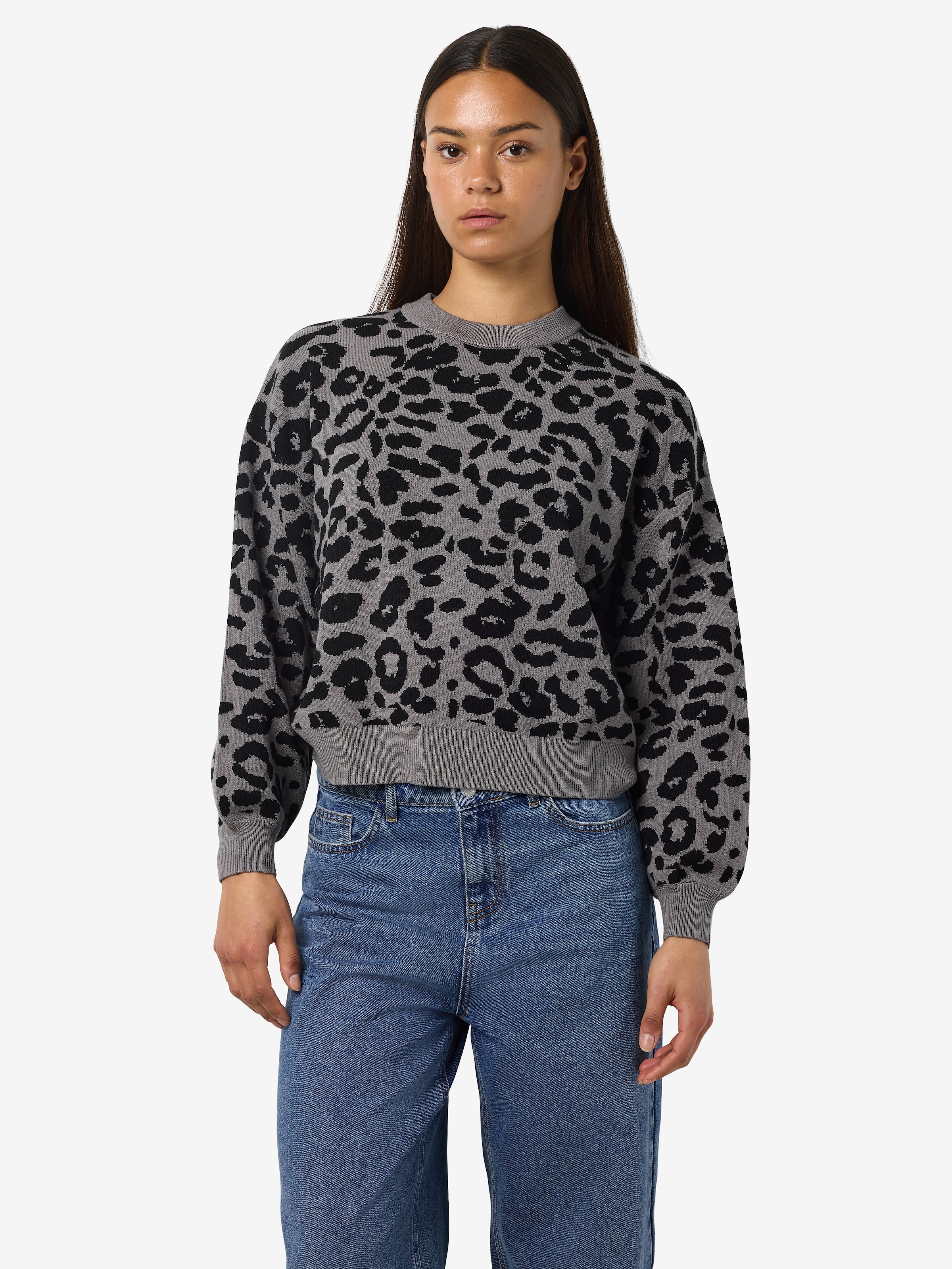 Noisy may Strickpullover "NMCHARLOTT L/S O-NECK KNIT FWD NOOS"