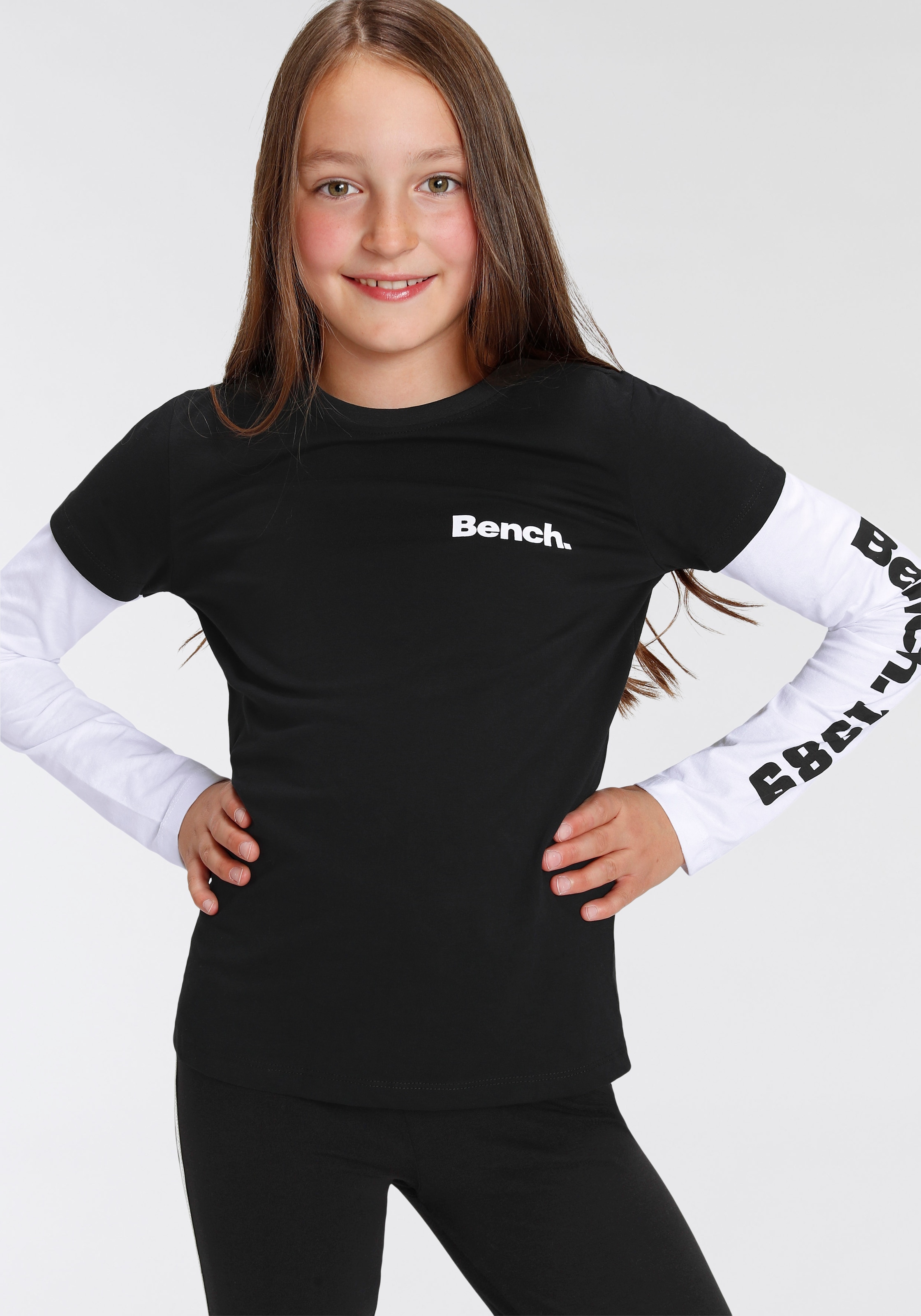 ✵ Bench. Langarmshirt »BENCH-1989«, günstig bestellen | Jelmoli-Versand cooler Lagenlook