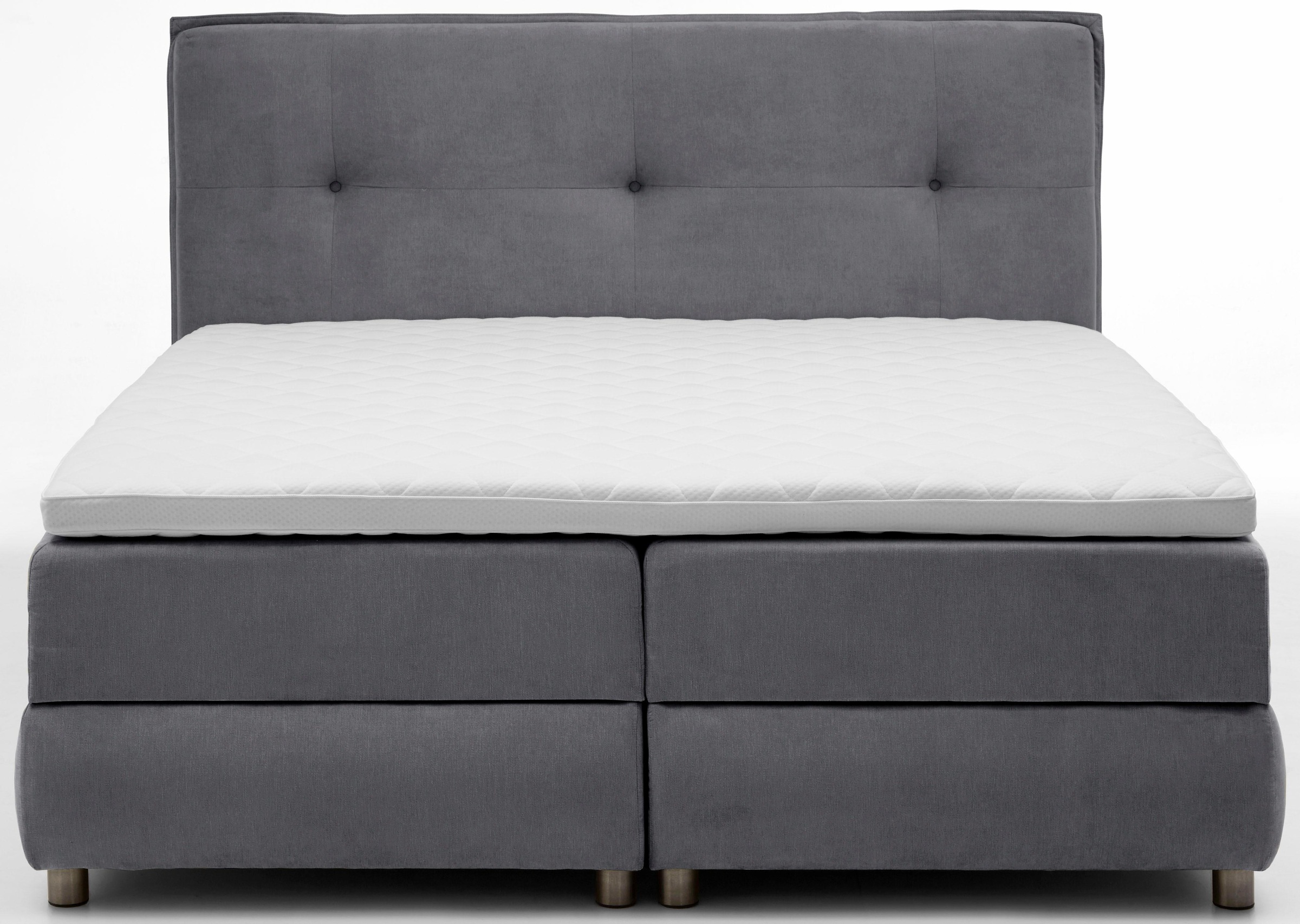 ATLANTIC home collection Boxspringbett "Tilo" mit Tonnentaschen-Federkernmatratze, inkl. Bettkasten und Topper