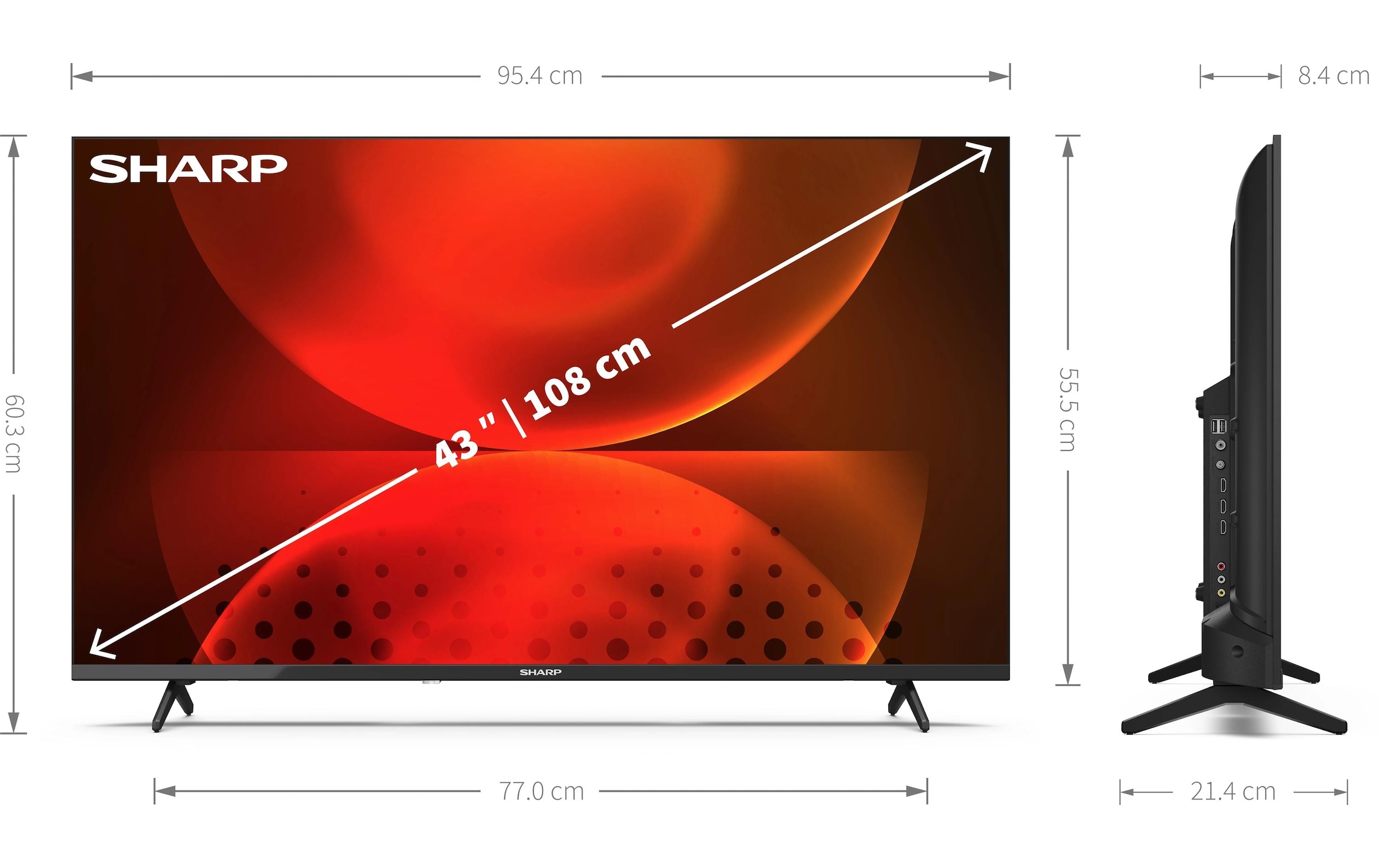 Sharp LED-Fernseher »43FH2EA 43«, Full HD, Android TV