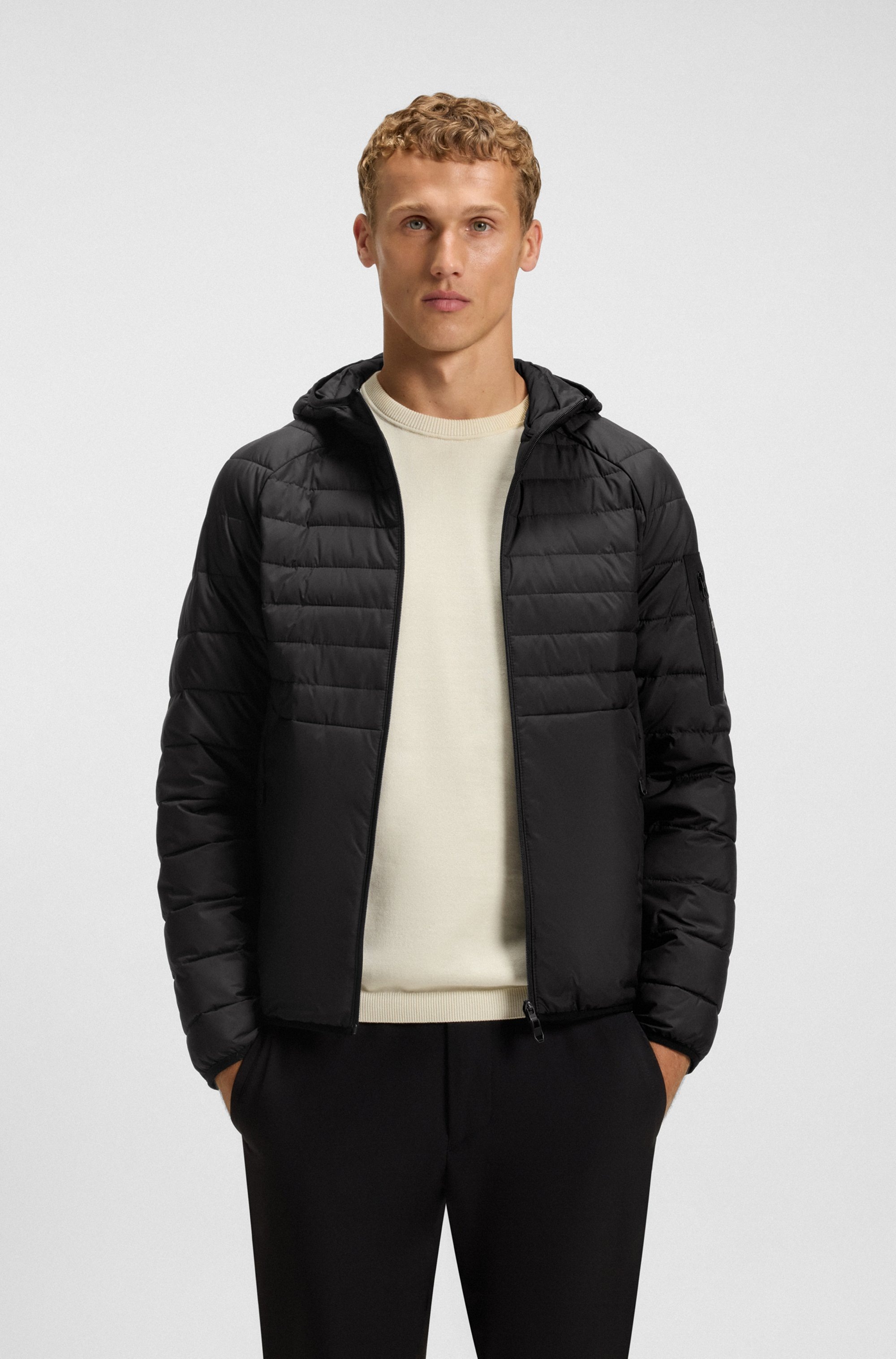 BOSS GREEN Steppjacke »OW Urbanex JT HD« mit Kapuze Kapuze, Regular Fit, reflektierende Details