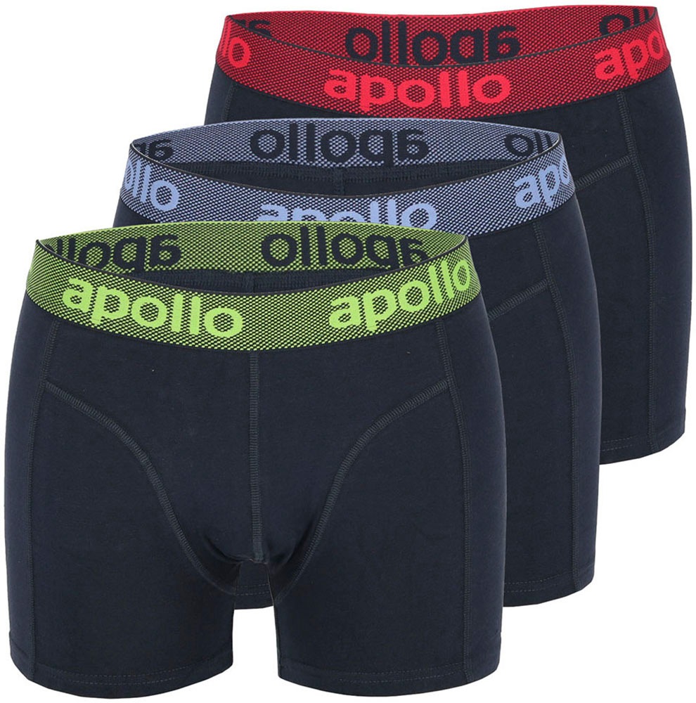 Apollo Boxer »MEN BOXERSHORTS« Spar-Pack, 3er Pack, mit hohem Baumwollanteil, elastisch und gut an den Körper