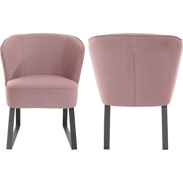exxpo - sofa fashion Sessel »Americano«, mit Keder und Metallfüssen, Bezug  in verschiedenen Qualitäten, 1 Stck. online bestellen | Jelmoli-Versand
