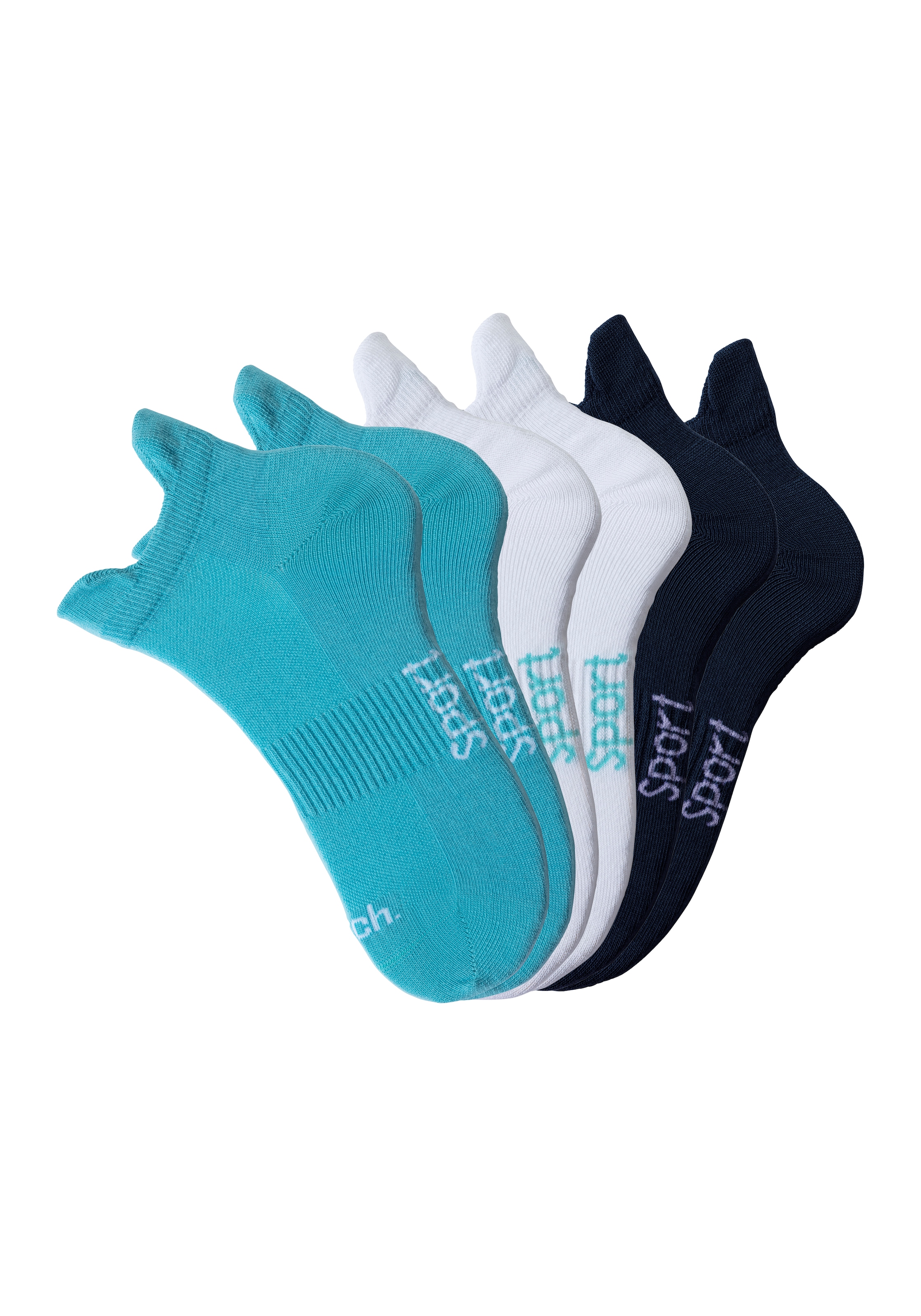 Bench. Sneakersocken, (Packung, 6 Paar), mit feiner Mesh Konstruktion und Mittelfussgummi