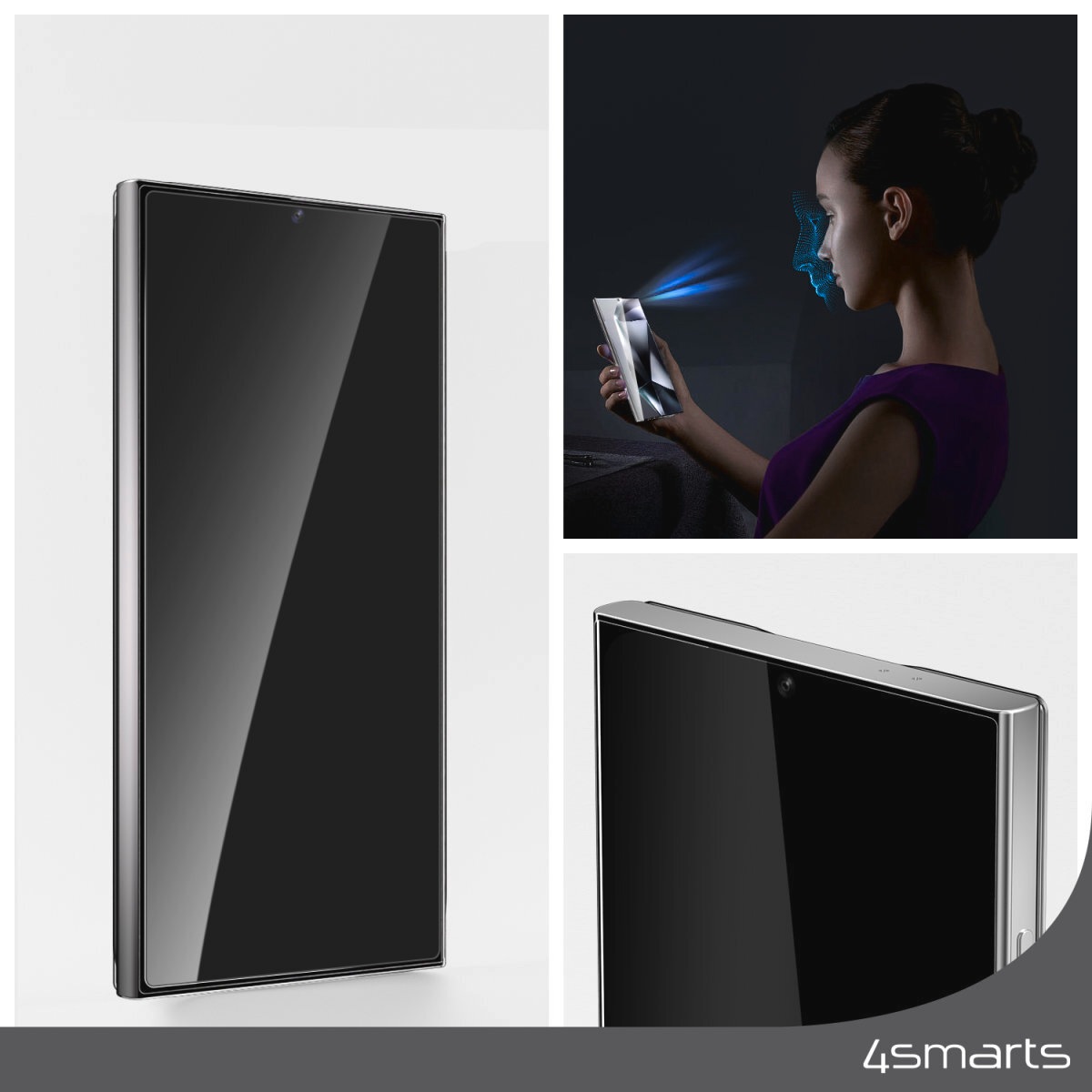 4smarts Displayschutzglas »Second Glass Screen Protector«, für Samsung Galaxy S25 Ultra, Displayschutzfolie, Schutzfolie, Bildschirmschutz, kratz- & stossfest