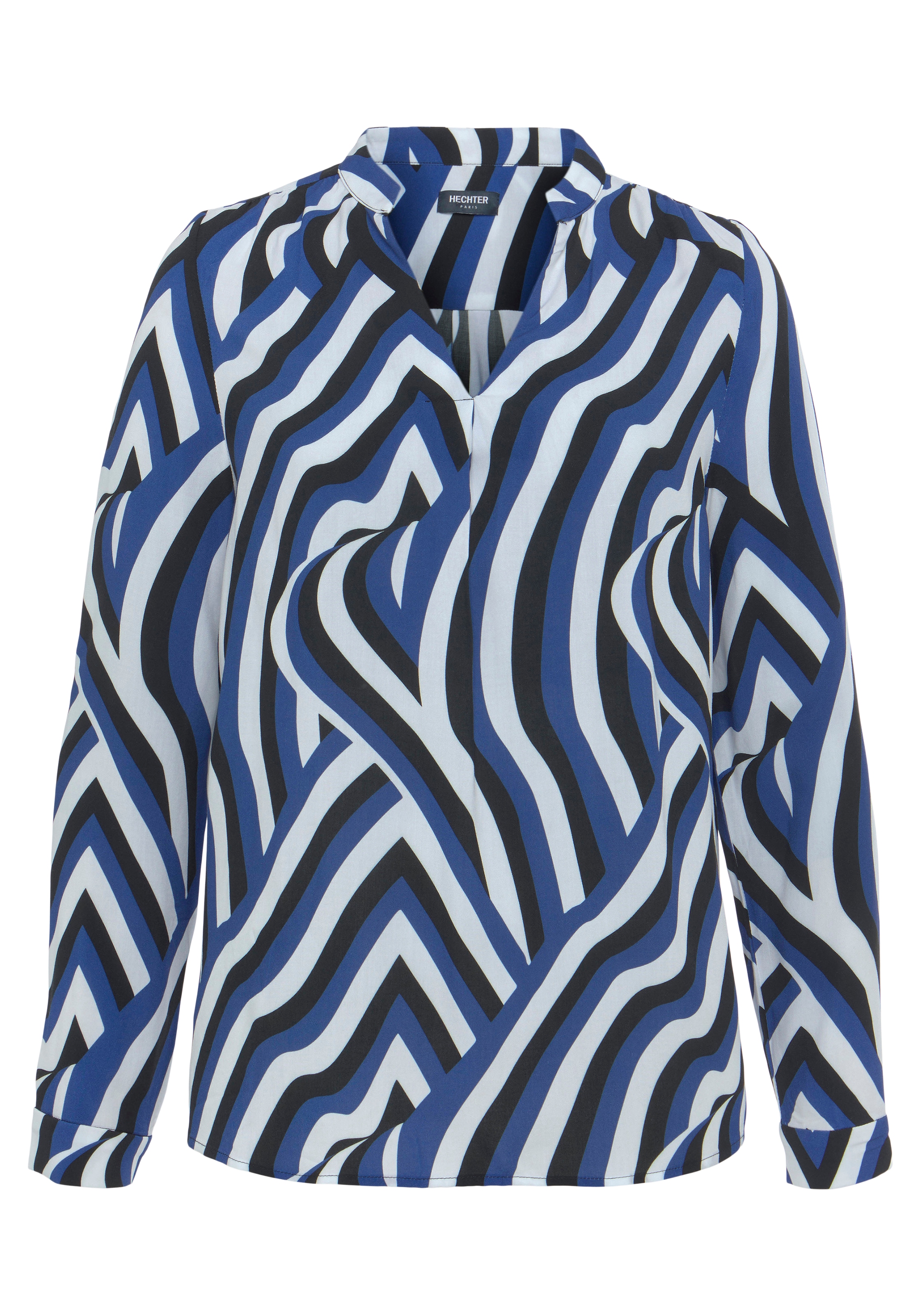 HECHTER PARIS Klassische Bluse, mit elegantem V-Ausschnitt - NEUE KOLLEKTION