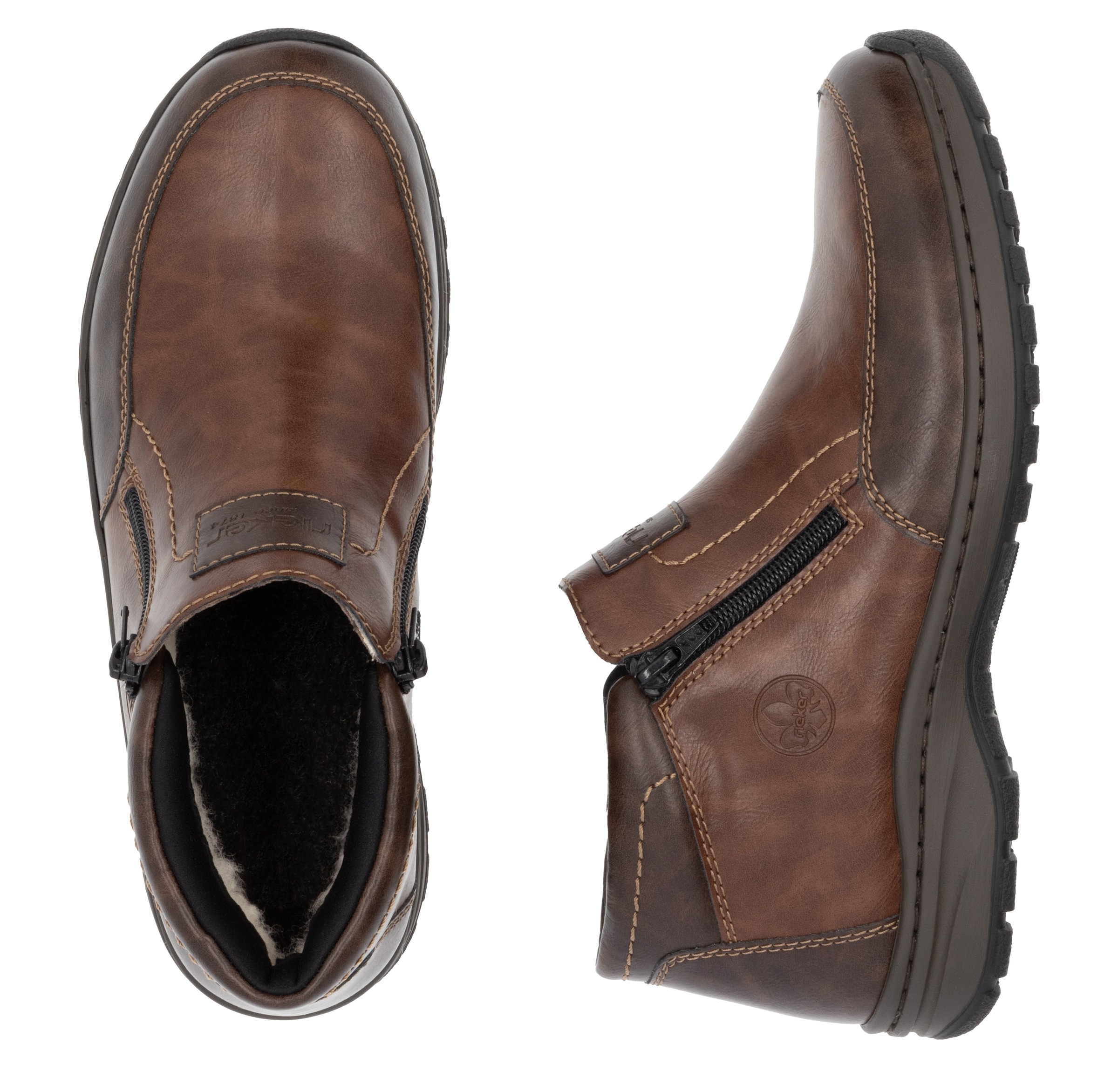 Rieker Winterboots, Winterstiefelette, Halbschuh mit beidseitigen Reissverschlüssen