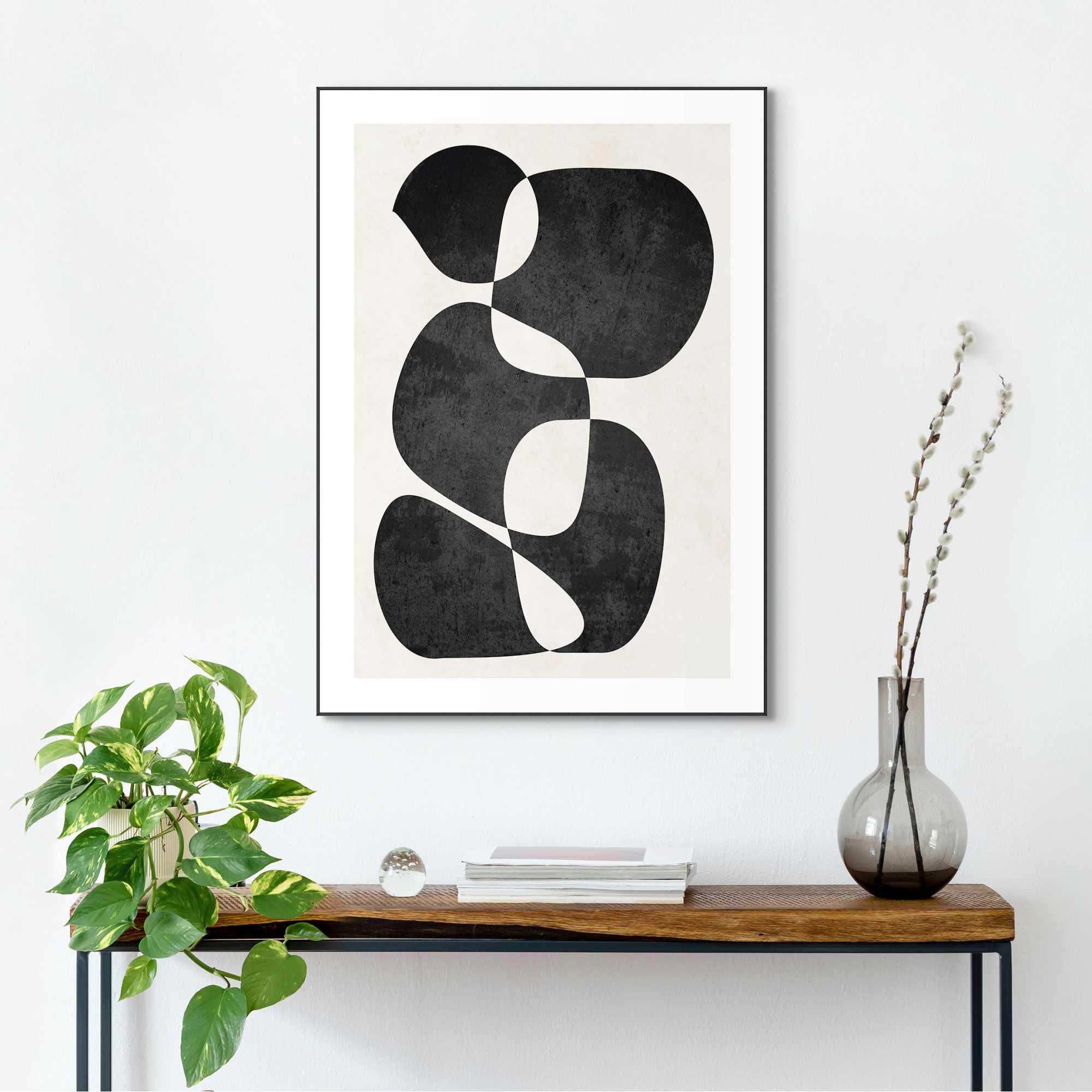 Reinders! Poster »Imagination«, Wohnzimmer - Formen - Schwarz-Weiss - MDF - Abstrakt - 50x70 cm