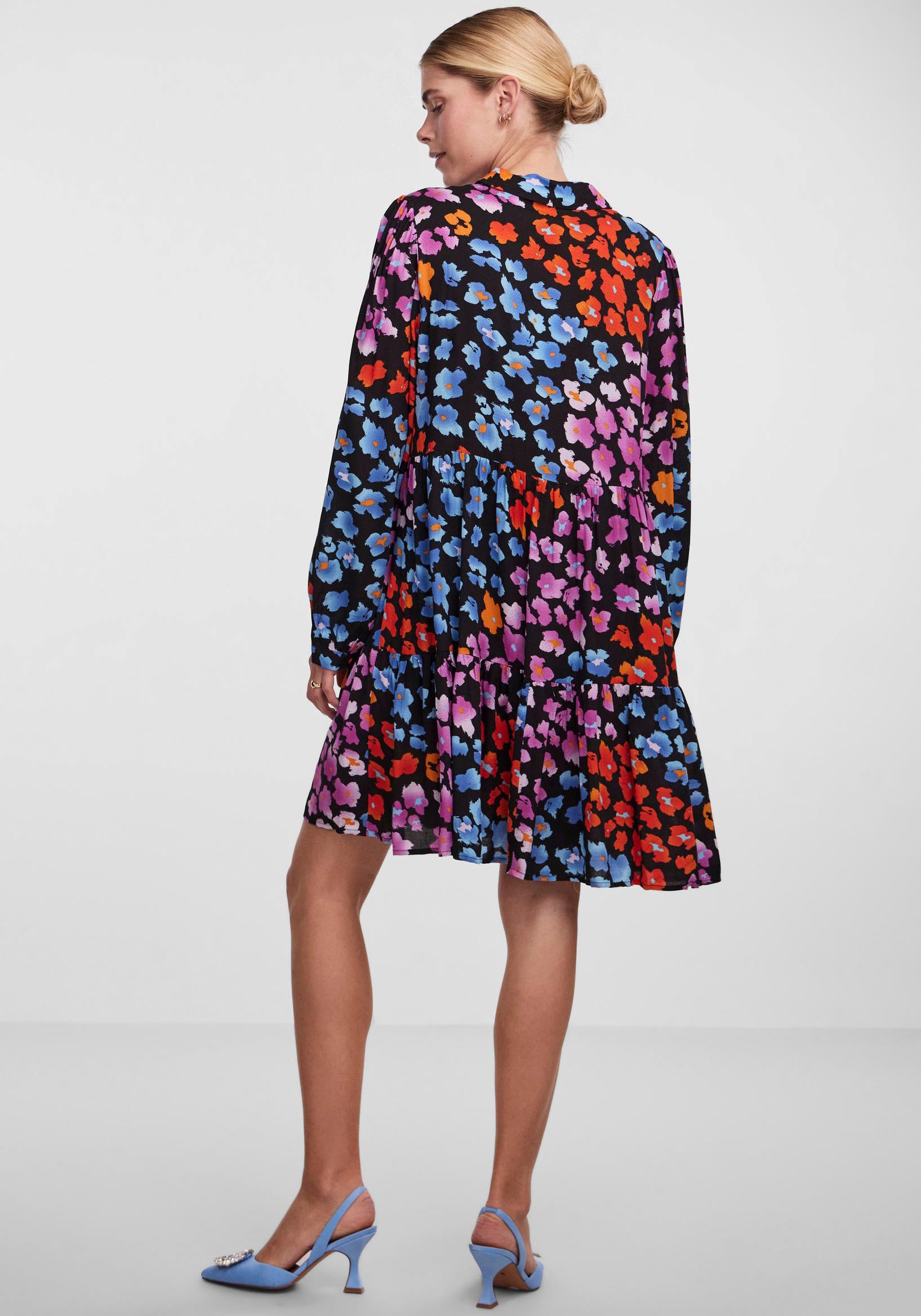 mit NOOS«, | Volant Y.A.S Hemdblusenkleid DRESS »YASALIRA Jelmoli-Versand shoppen LS SHIRT online S.