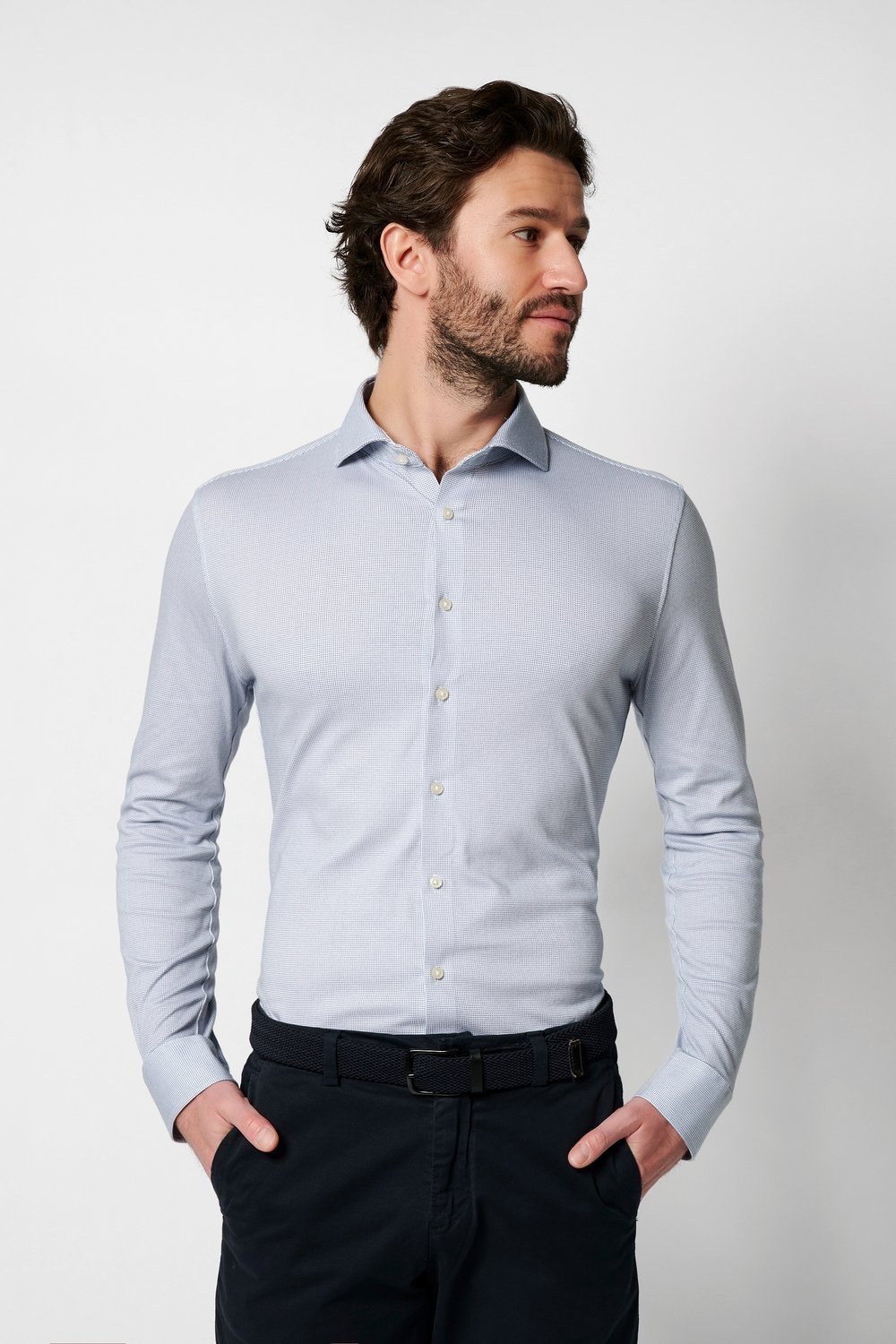 DESOTO Langarmhemd »Jerseyhemd Essential Hai langarm« Flexibler Stretch