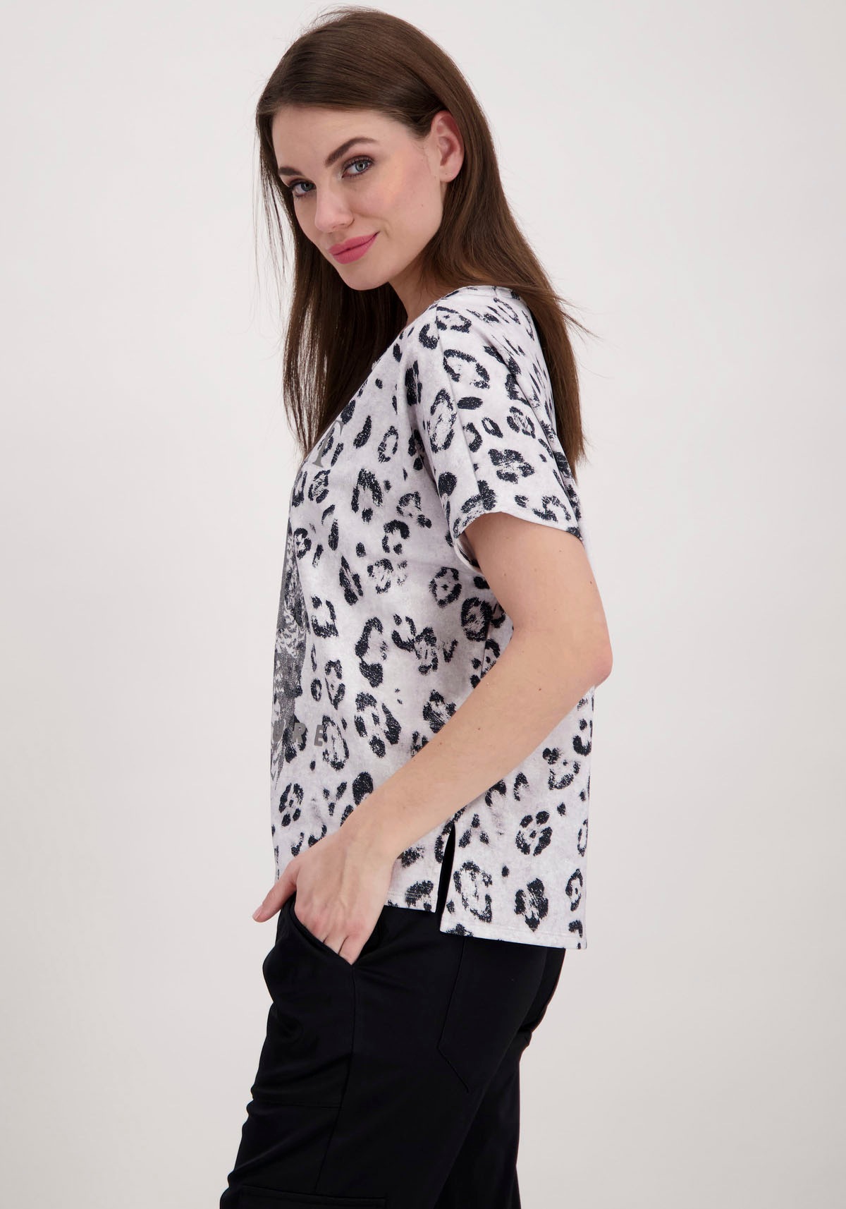 Monari Sweatshirt, mit Animalprint Schweiz bei allover Jelmoli-Versand online shoppen