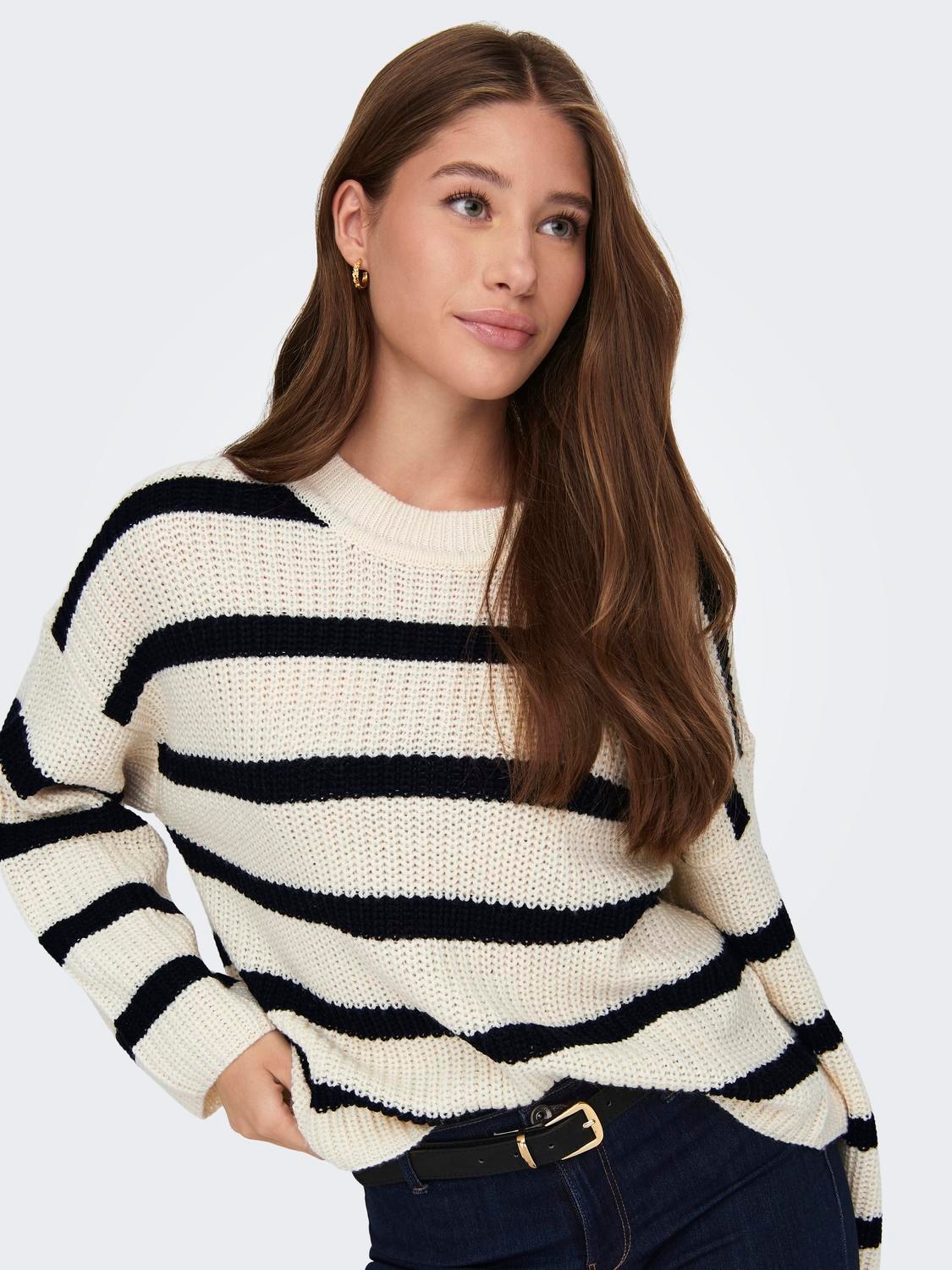 JDY Strickpullover »JDYJUSTY L/S STRIPE PULLOVER KNT NOOS«