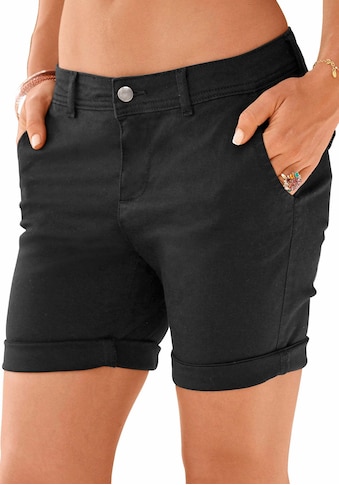 Bermudas, zum Krempeln, aus elastischer Baumwolle, kurze Hose, Shorts