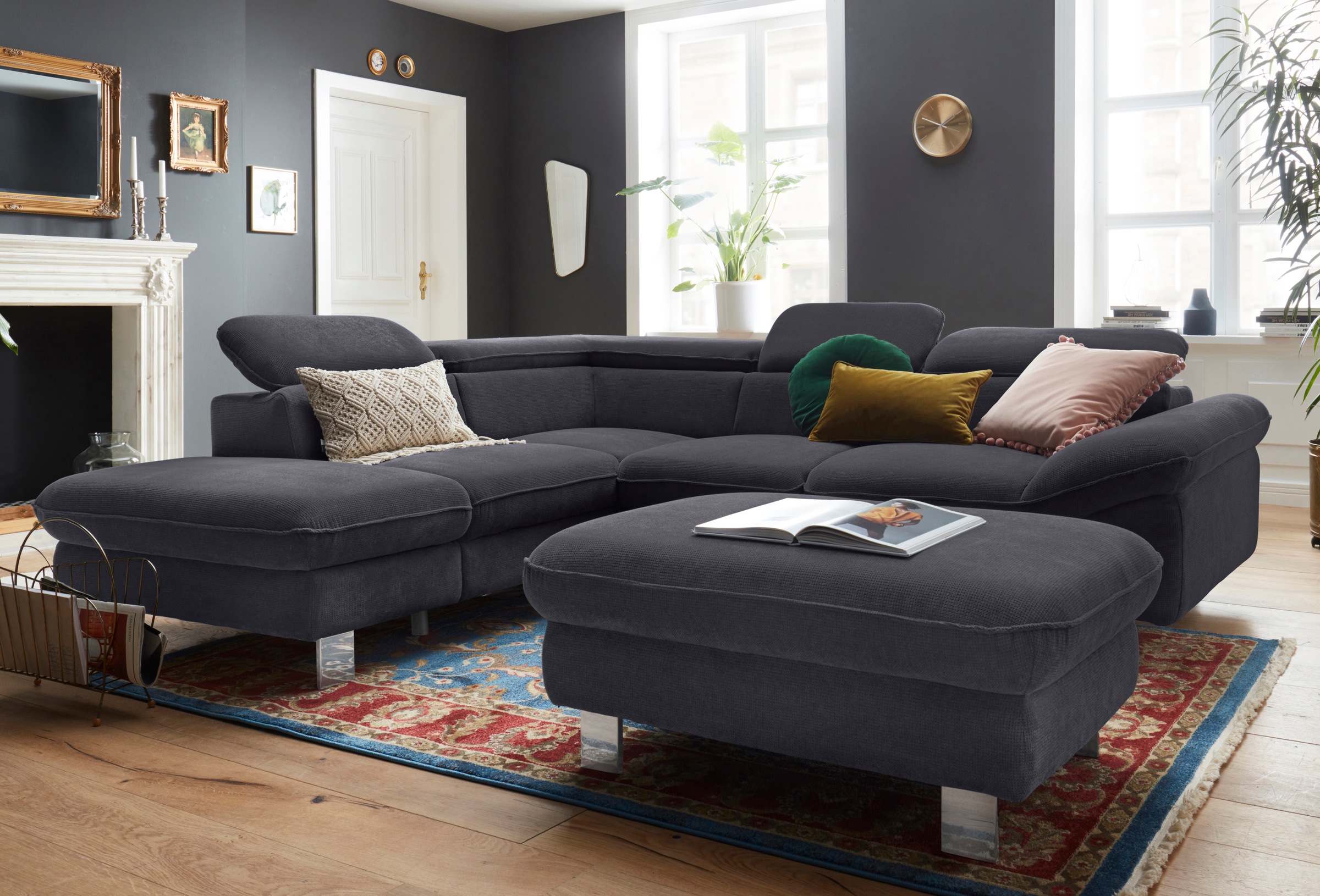COTTA Ecksofa »Driver L-Form«, mit Kopfteilverstellung, wahlweise mit Bettfunktion & Bettkasten