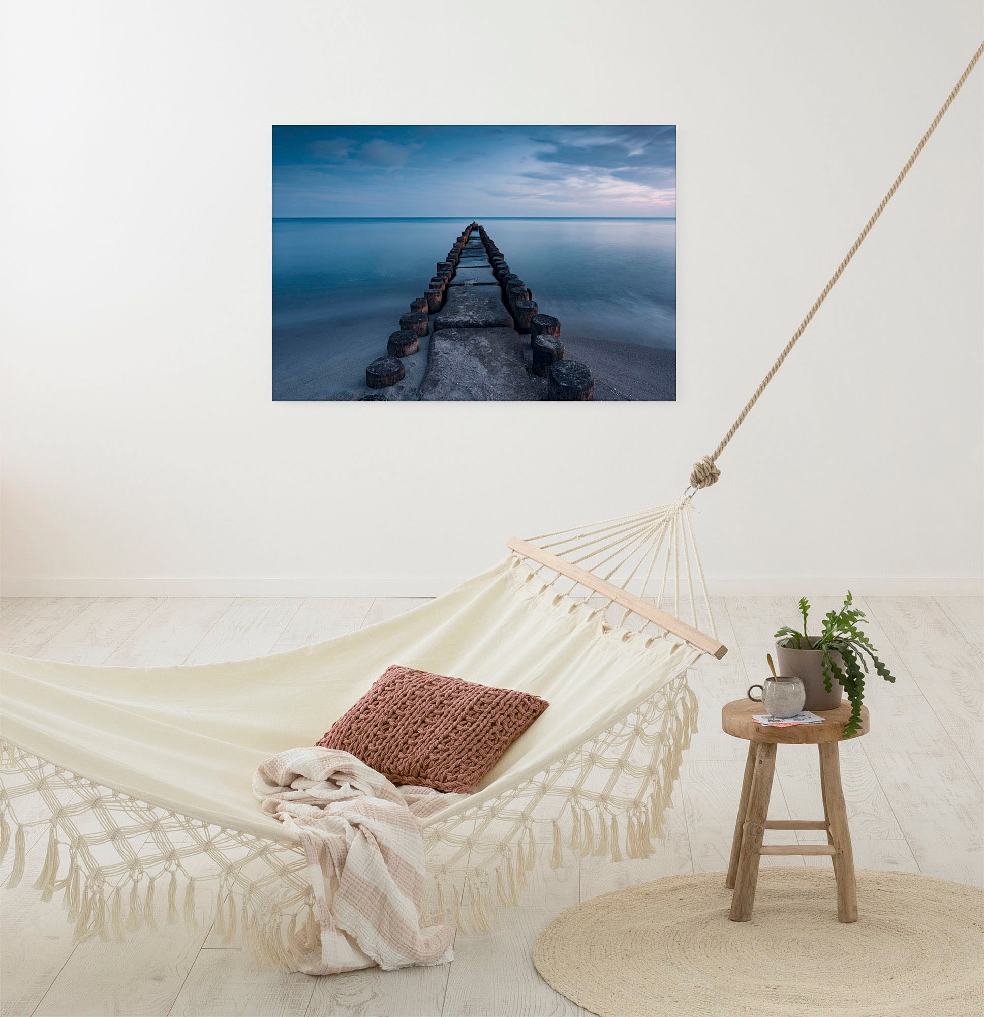 Komar Leinwandbild "Ostseebad - Grösse 90 x 60 cm" Baum  Berge  Blumen  Blätter  Foto  Jahreszeiten  Landschaft  Meer  Natur  Palmen  Strand Packung, 1 Stk. tlg. Keilrahmenbild mi Echtholzrahmen