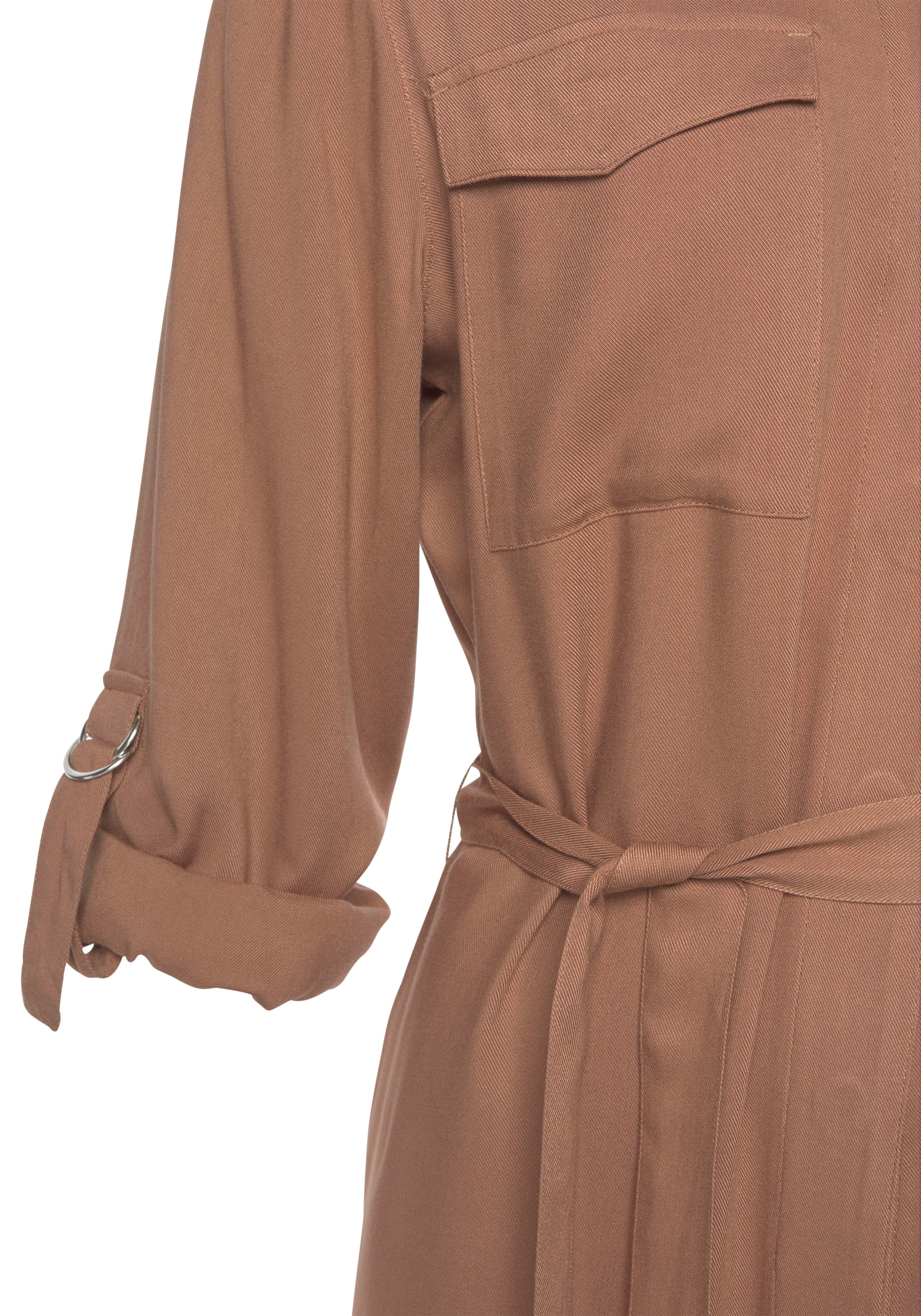 LASCANA Hemdblusenkleid, (mit Bindegürtel), und Brusttaschen online kaufen  | Jelmoli-Versand