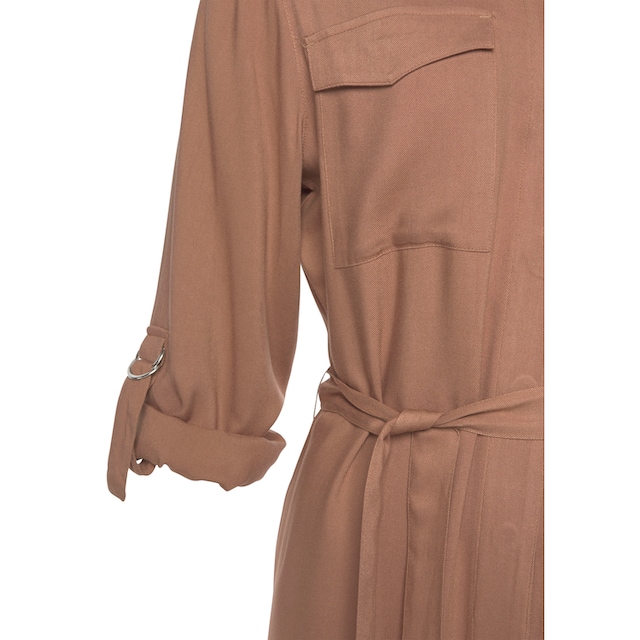 LASCANA Hemdblusenkleid, (mit Bindegürtel), und Brusttaschen online kaufen  | Jelmoli-Versand