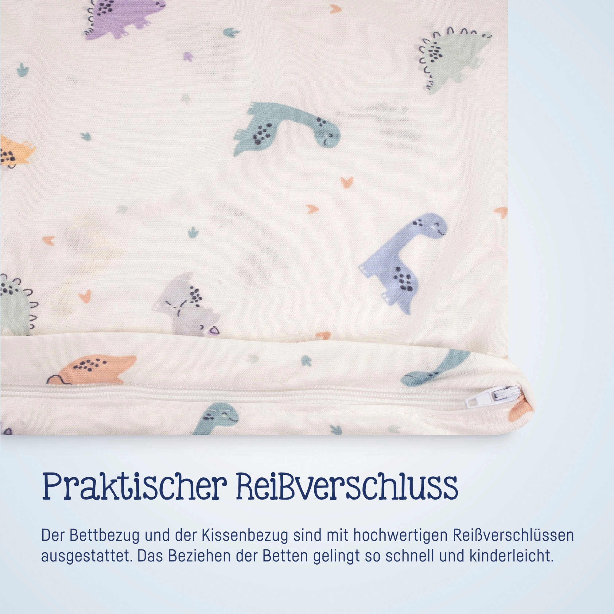 Julius Zöllner Kinderbettwäsche »Baby- und Kinderbettwäsche aus 100% Jersey-Baumwolle«, erhältlich in den Grössen 80x80+35x40cm und 100x135+40x60cm