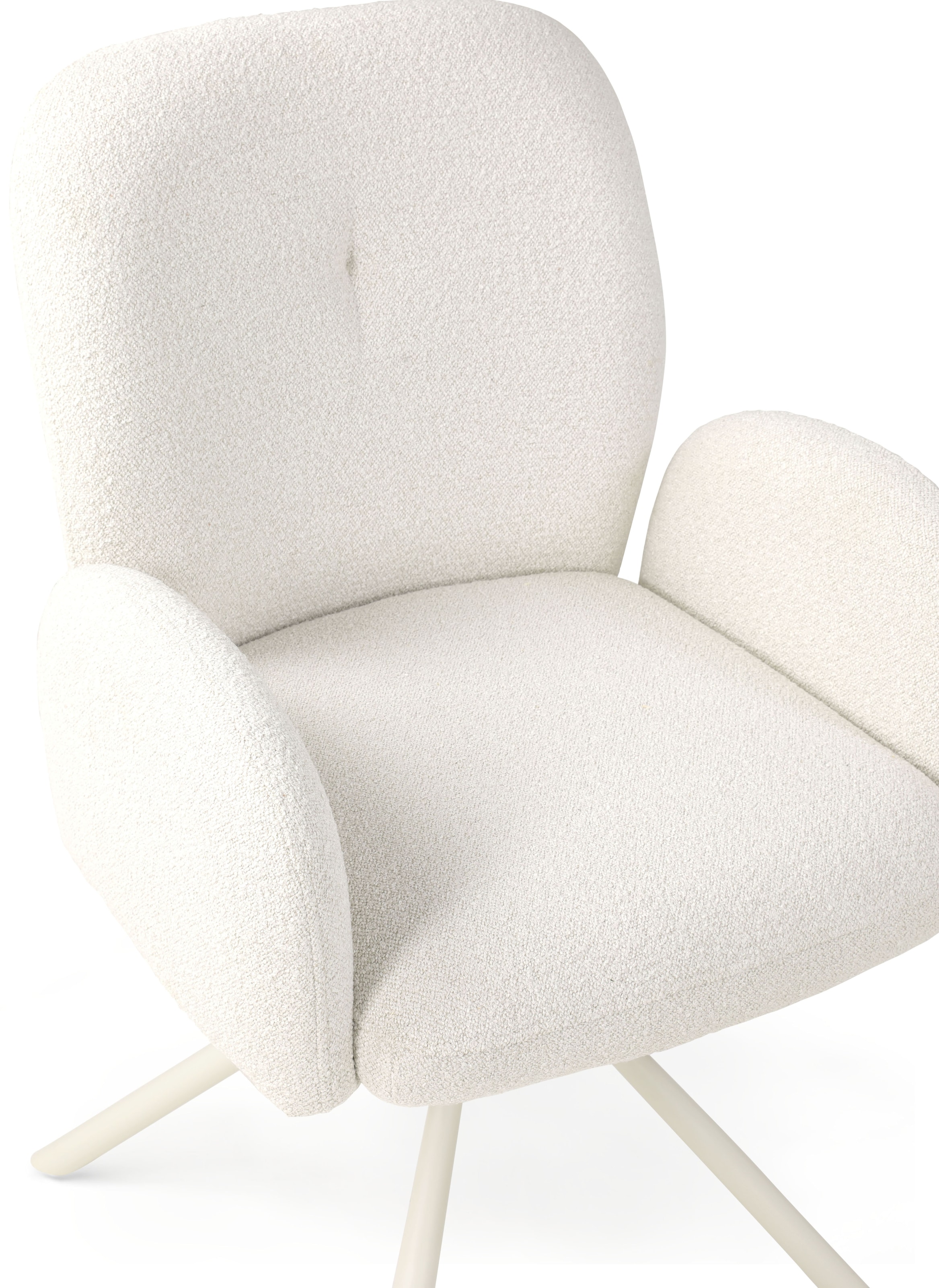 TOM TAILOR HOME Armlehnstuhl »PEBBLE ARMCHAIR«, (Set), 2 St., Webstoff Bouclé, Esszimmerstuhl, mit Armlehnen, 4-Fussgestell, 140 kg belastbar, drehbar