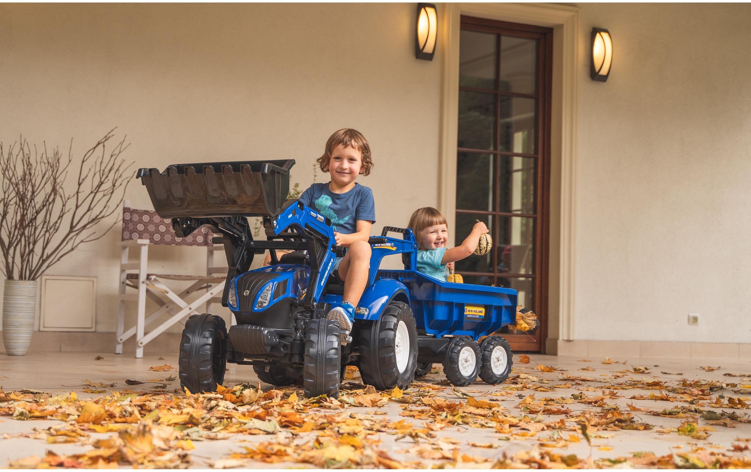 Falk Rutscherauto »New Holland Traktor + Anh. XXL«