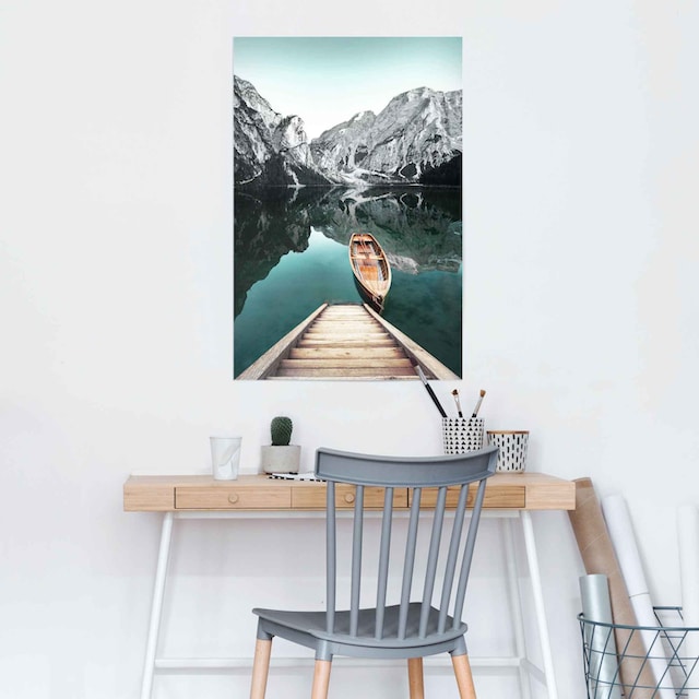 ❤ Reinders! Poster »Berg See Rocky Mountains - Glacier - Winter«, (1 St.)  bestellen im Jelmoli-Online Shop