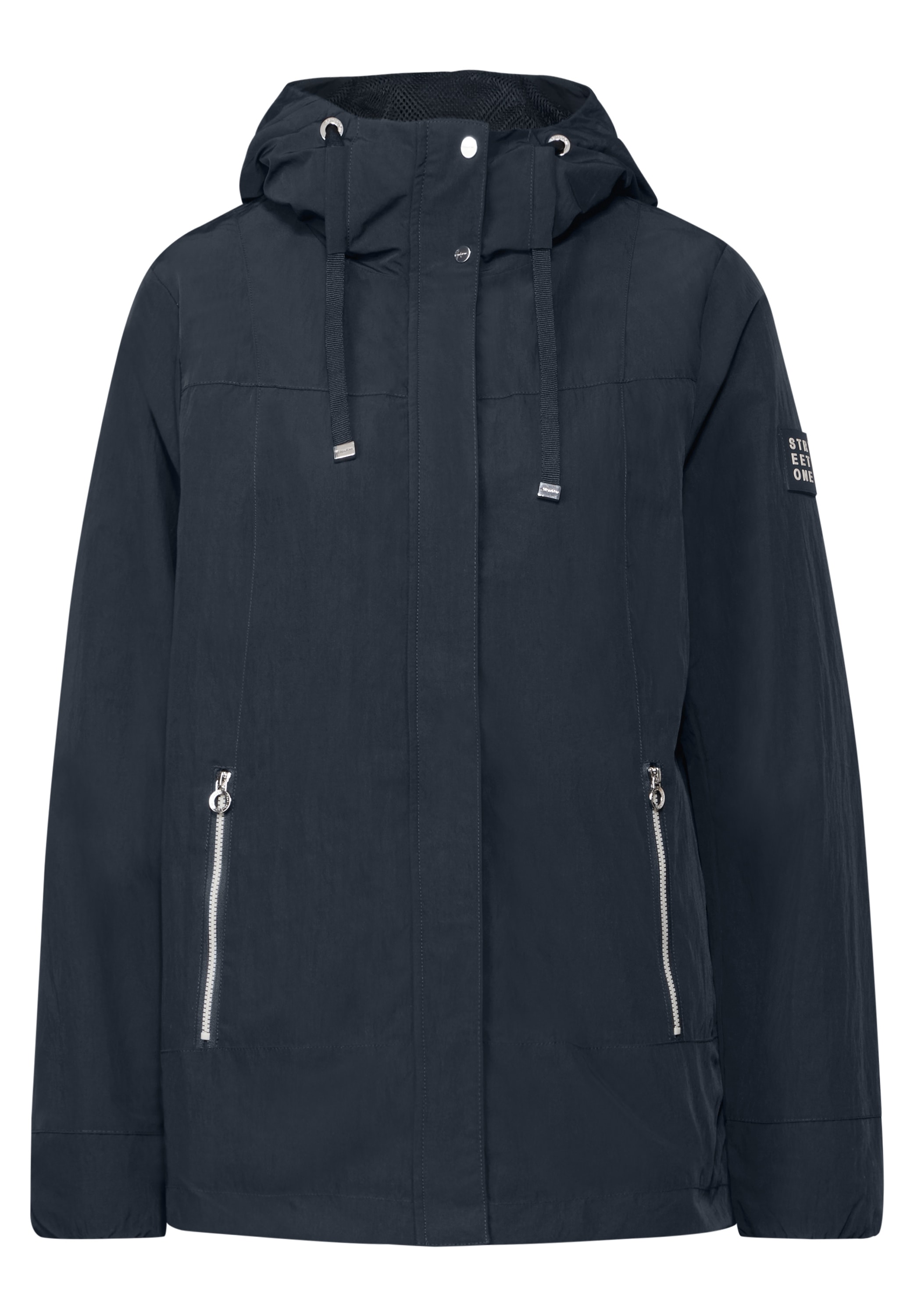 STREET ONE Windbreaker, mit Kapuze, mit Logo Stickerei