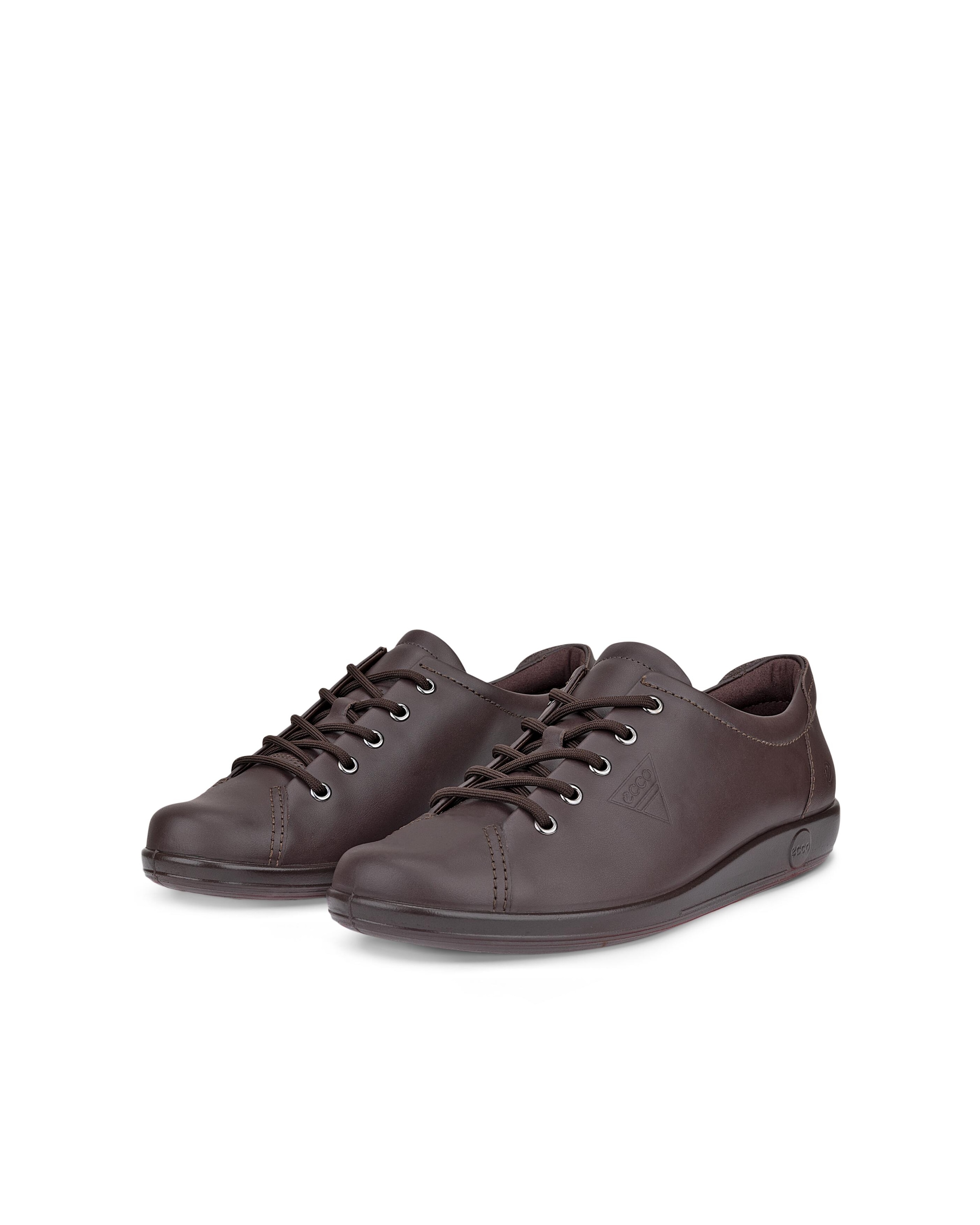 Ecco Schnürschuh "Ecco Soft 2.0", Freizeitschuh, Halbschuh, Schnürschuh mit dezenter Logo Prägung