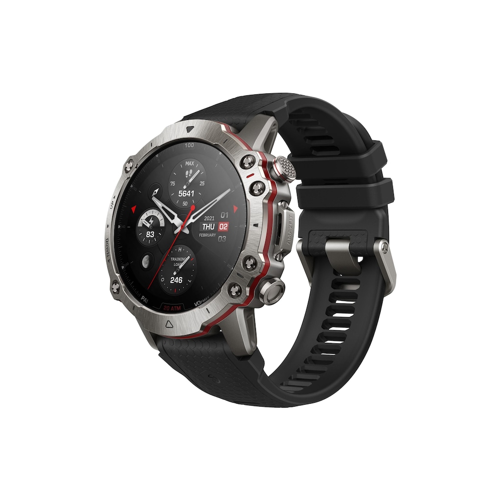 Amazfit Smartwatch »Falcon Titanium / Black Strap«