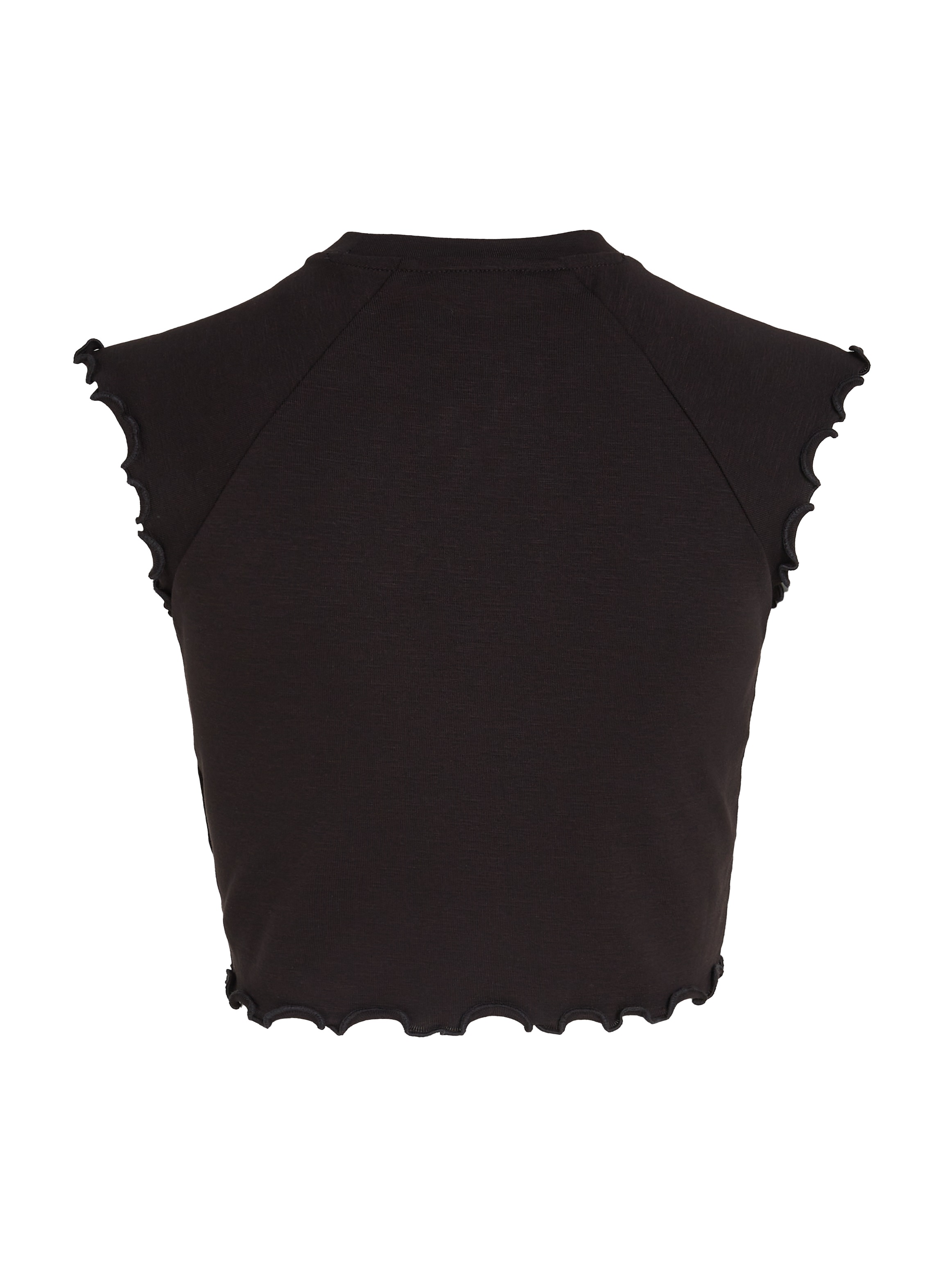 Tommy Jeans T-Shirt »TJW SLIM CRP BABYLOCK RIB TEE«, mit gewelltem Abschlüssen am Ärmel & Saum