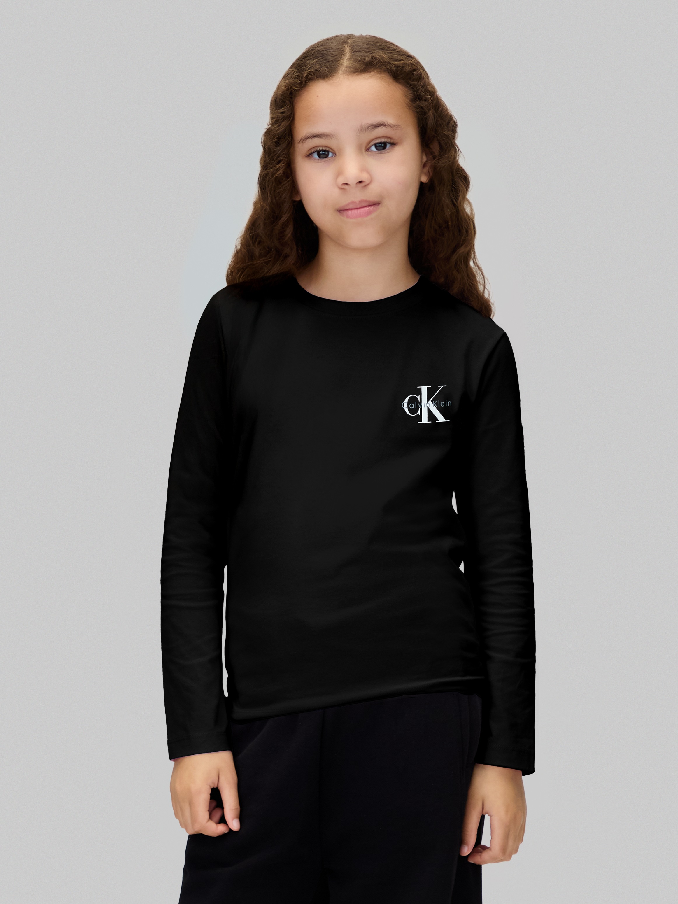 Calvin Klein Jeans Langarmshirt »CHEST MONOLOGO LS T-SHIRT« für Kinder bis 16 Jahre, Logo-Druck