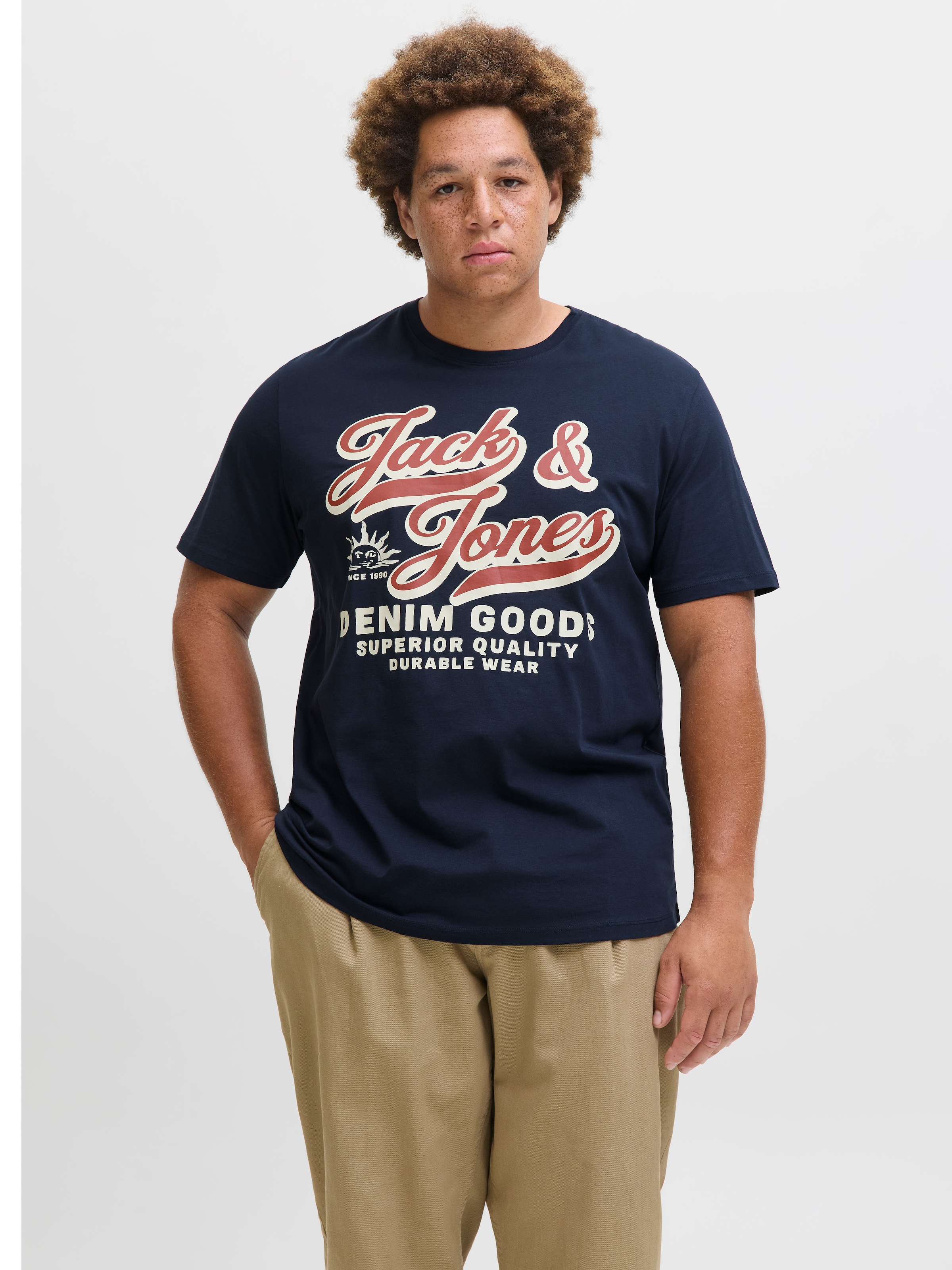 Jack & Jones PlusSize T-Shirt »JJELOGO TEE SS ONECK 2 COL AW25 NOOS PLS«