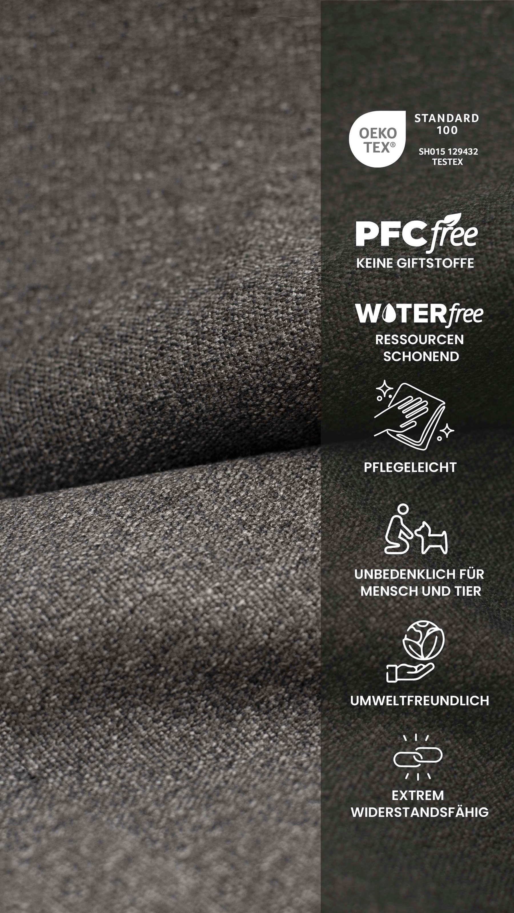 HELA 4-Fussstuhl »SVENNI«, (Set), 2 St., Webstoff, 4-Fuss,Rundrohrgestell,Webstoff,Zertifizierter "Waterfree" Stoff