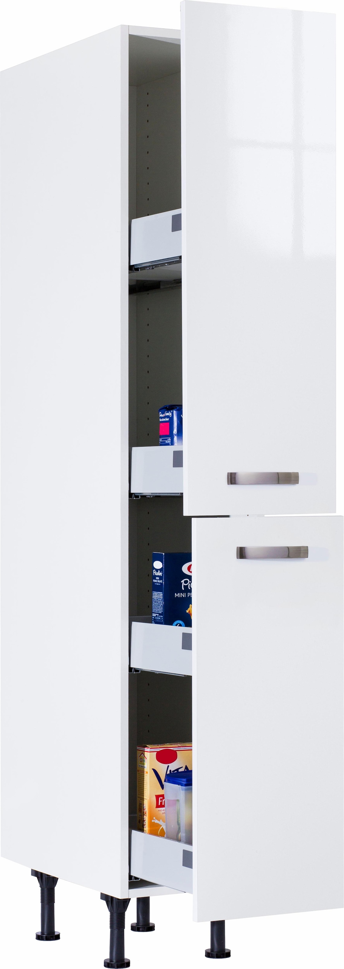 OPTIFIT Apothekerschrank »Cara«, mit 2 Vollauszügen und 4 Ablagen, höhenverstellbare Füsse, Breite 30 cm