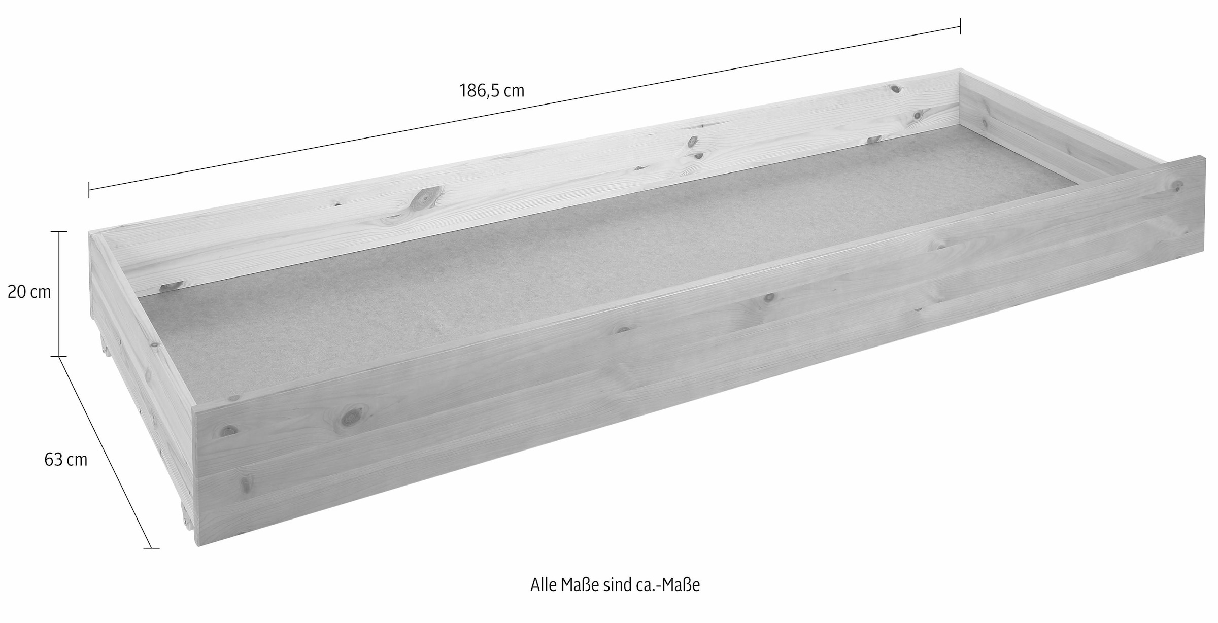 Home affaire Schublade »"AIRA" passend zum Daybed,«, aus massivem Holz (Kiefer)