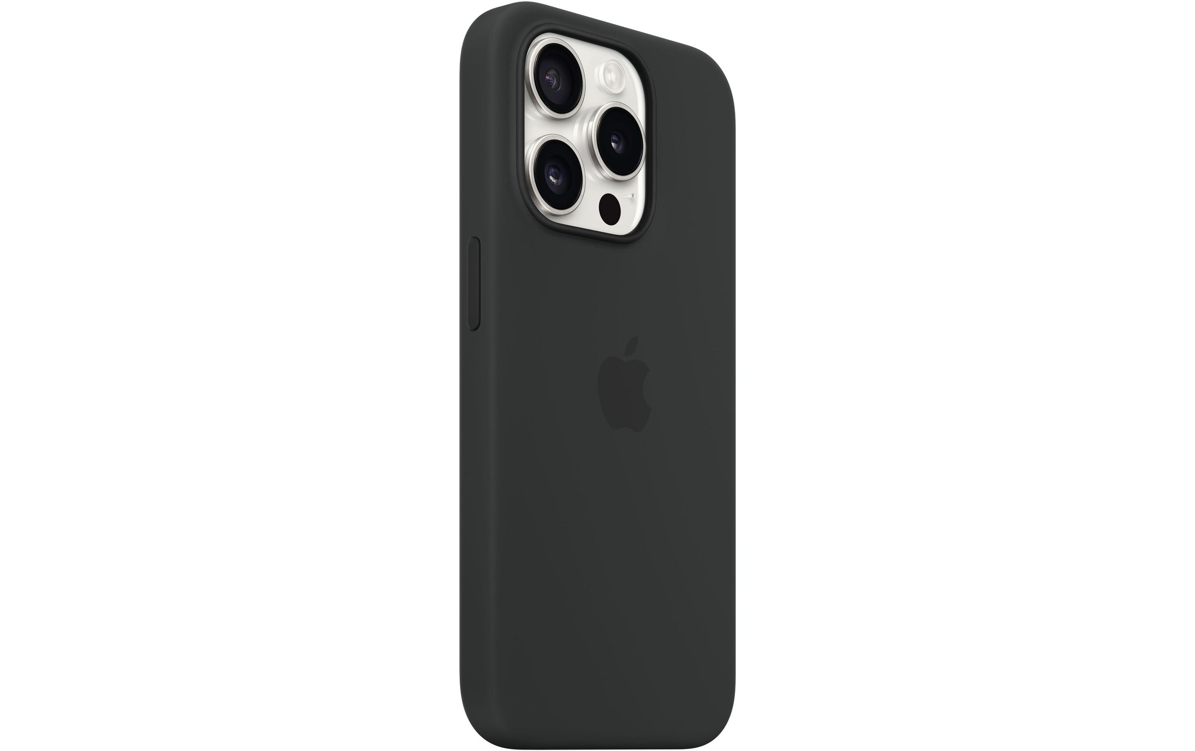 Apple Smartphone Silikon Case mit MagSafe, iPhone 15 Pro, Schwarz